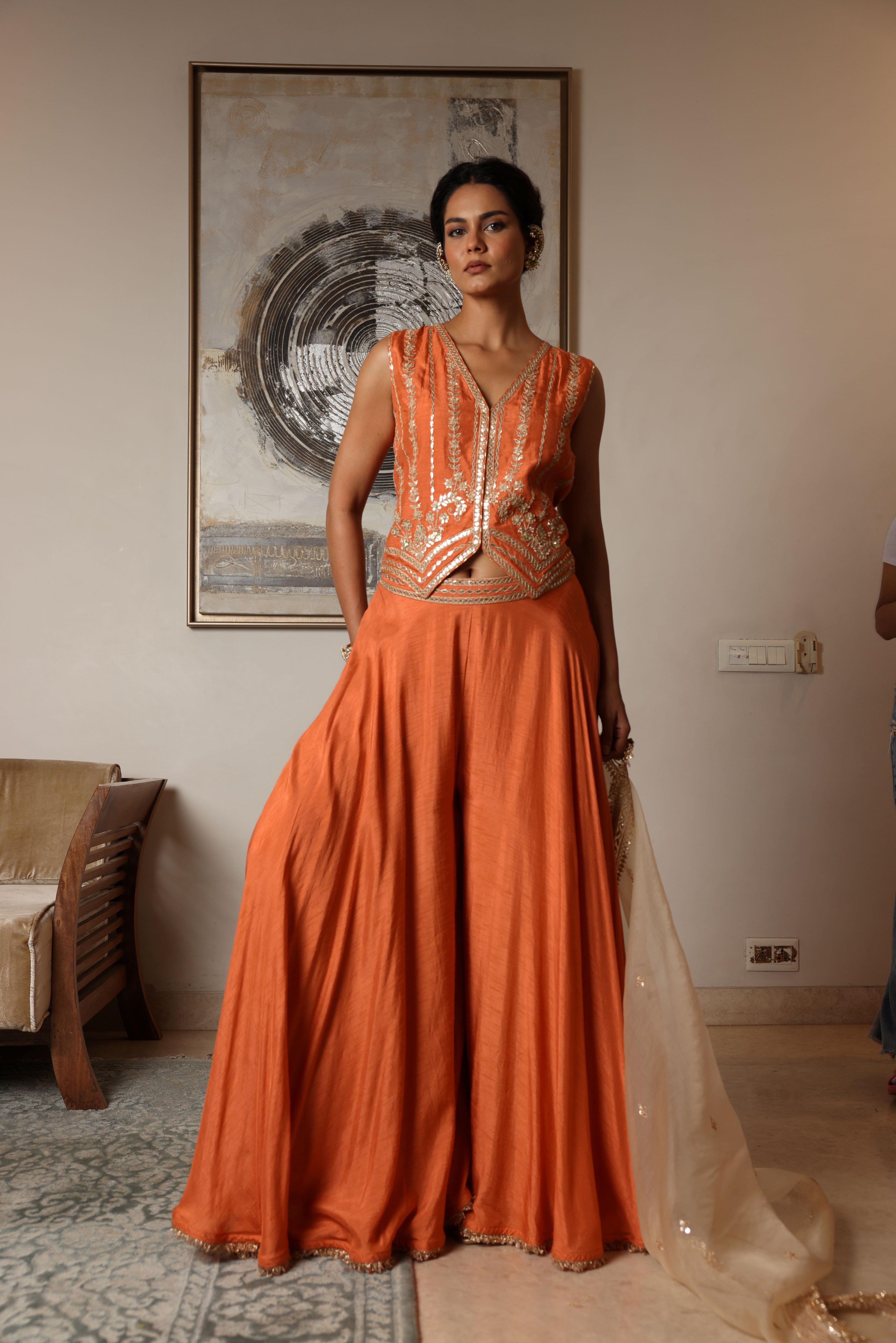 Embroidered Waistcoat Set