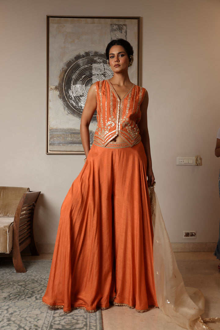 Embroidered Waistcoat Set
