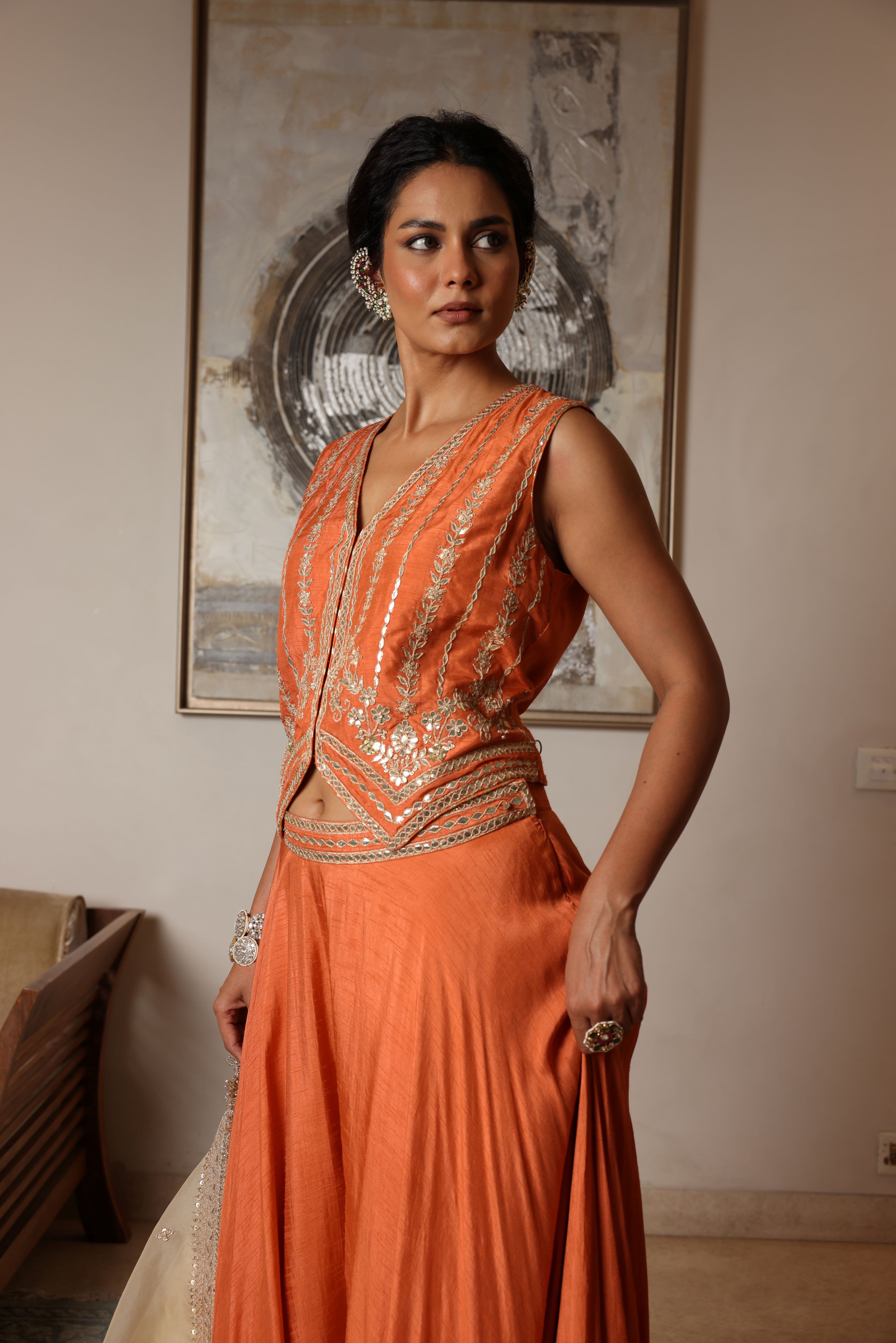 Embroidered Waistcoat Set