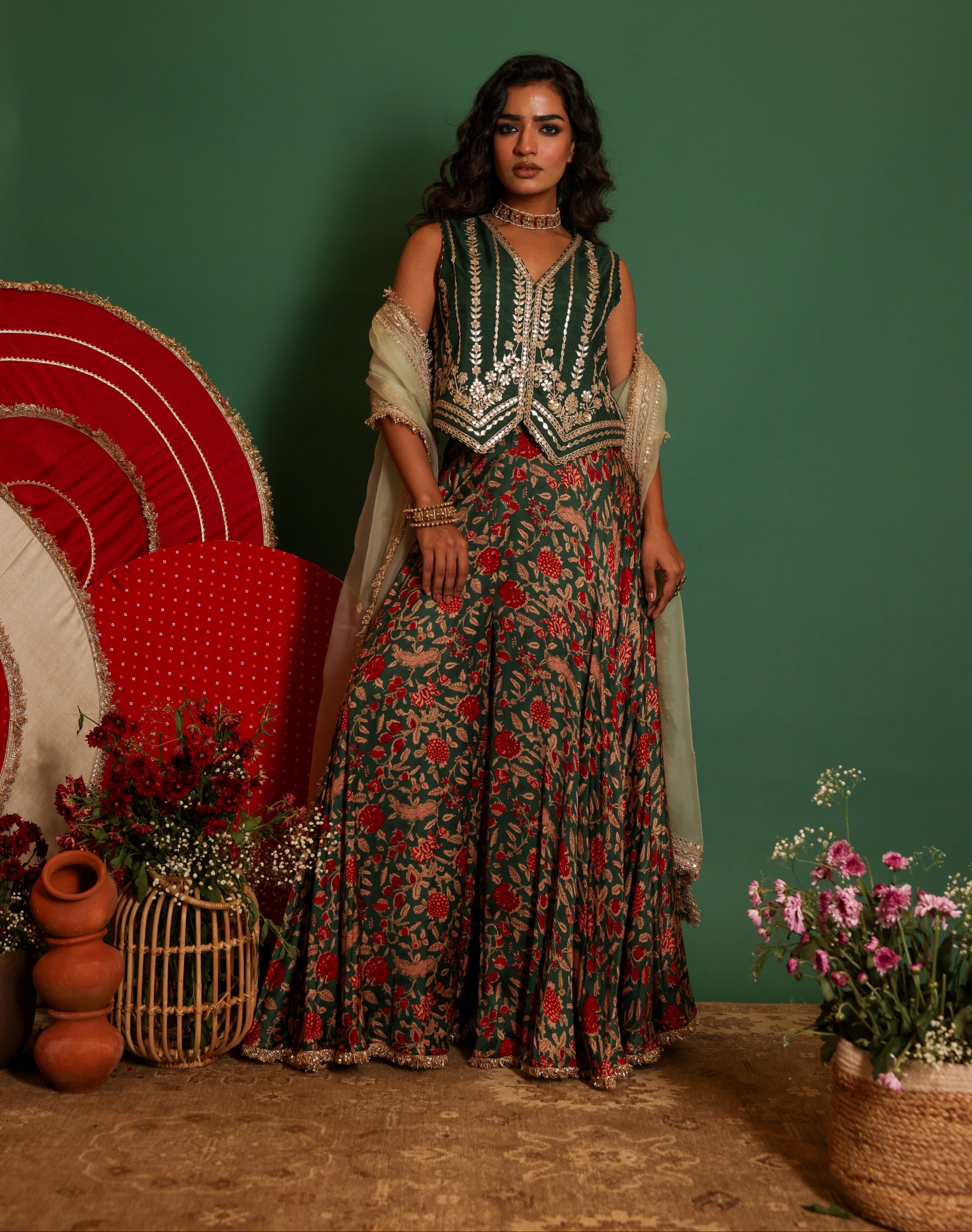 Embroidered Waistcoat Set