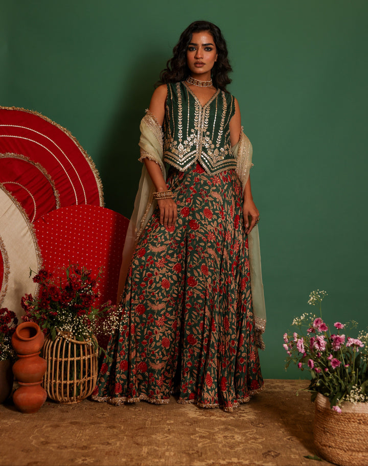 Embroidered Waistcoat Set