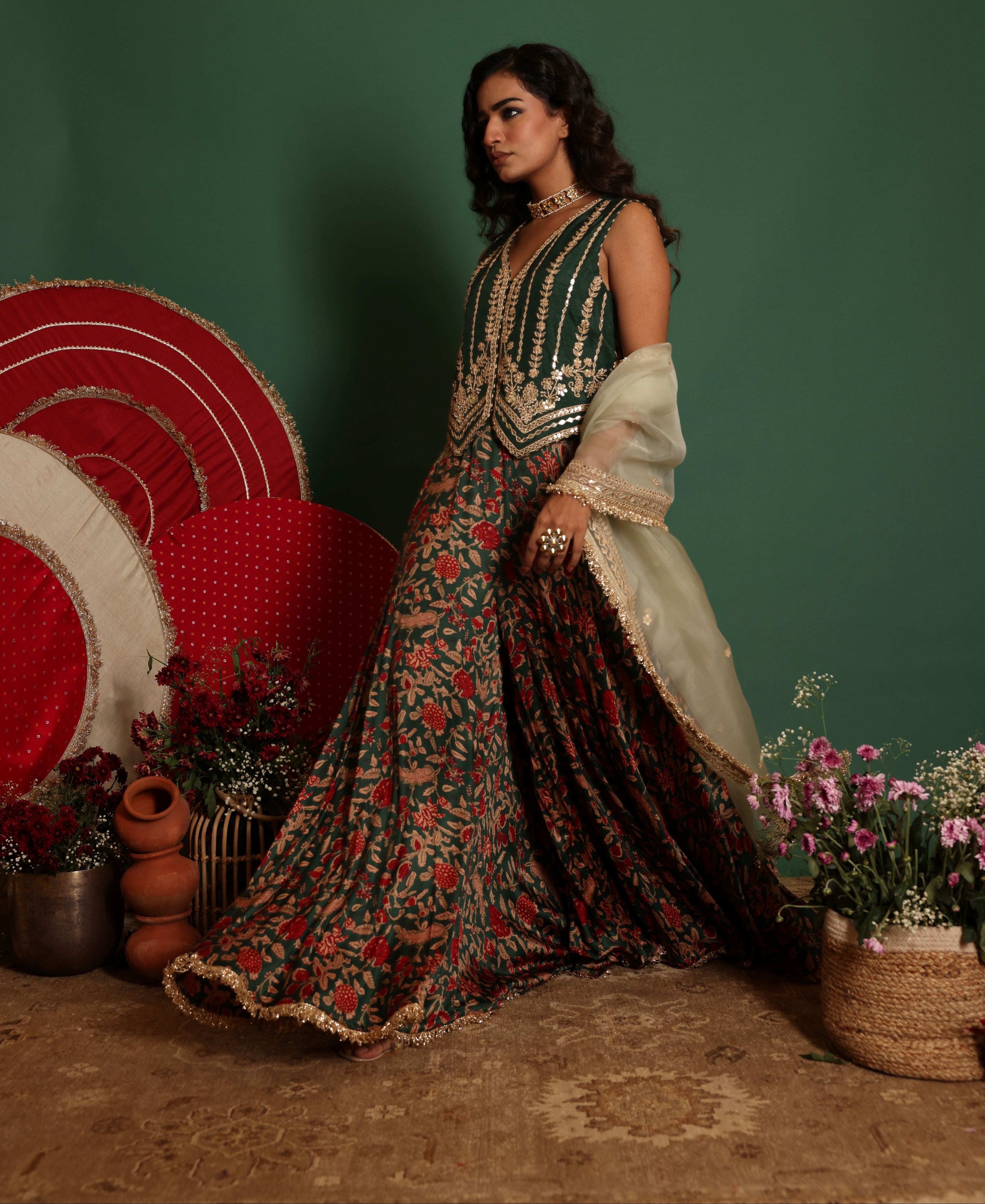 Embroidered Waistcoat Set