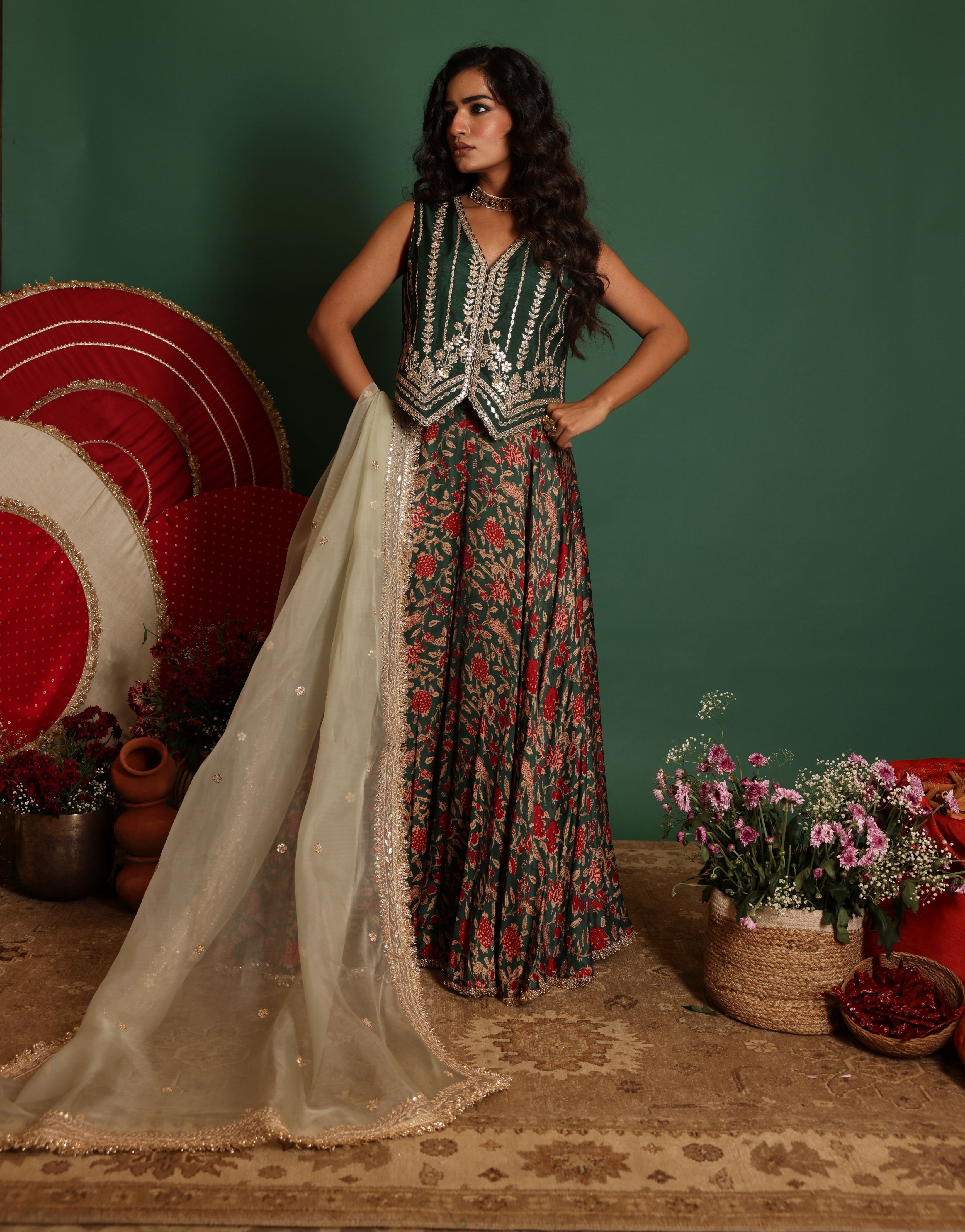 Embroidered Waistcoat Set