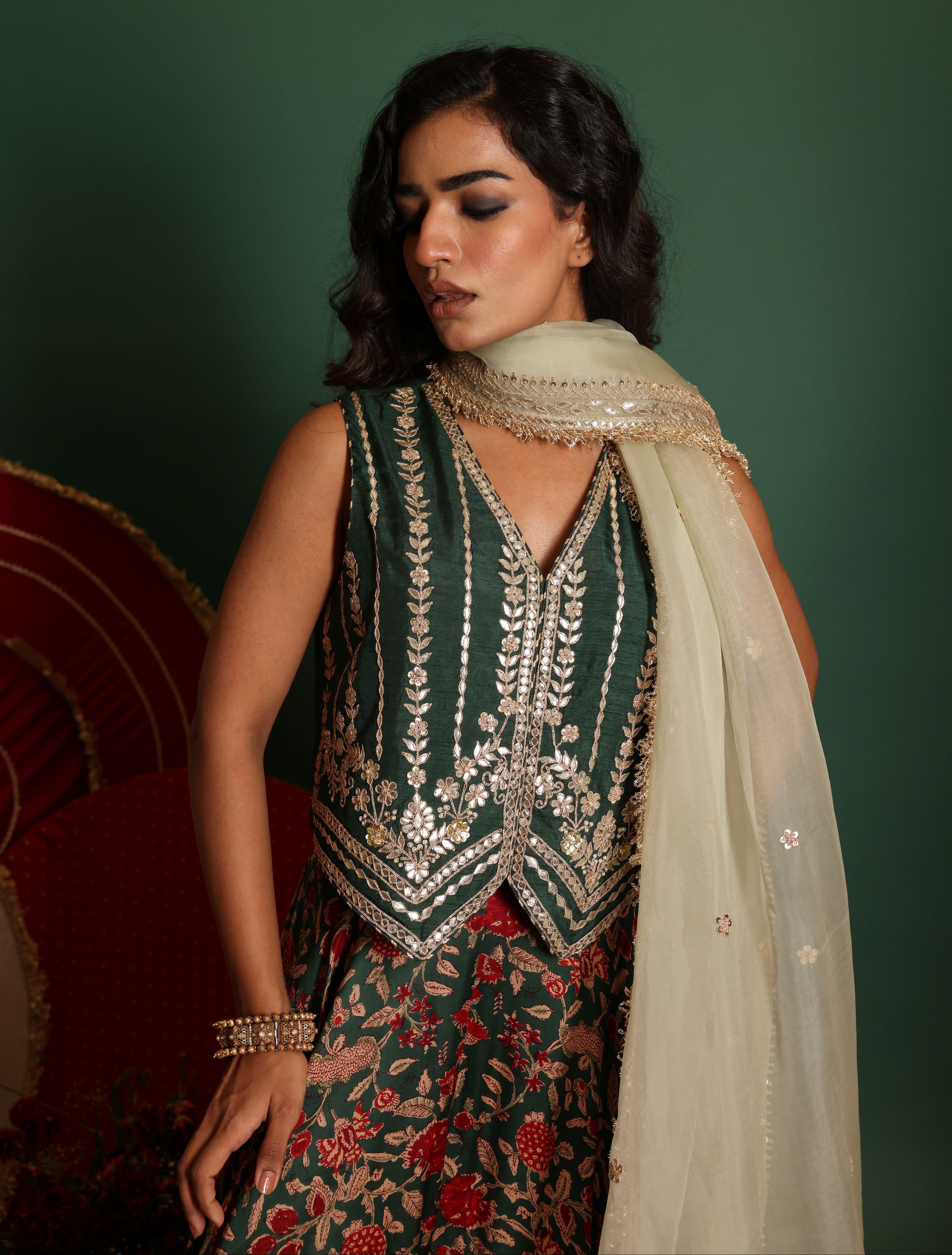 Embroidered Waistcoat Set
