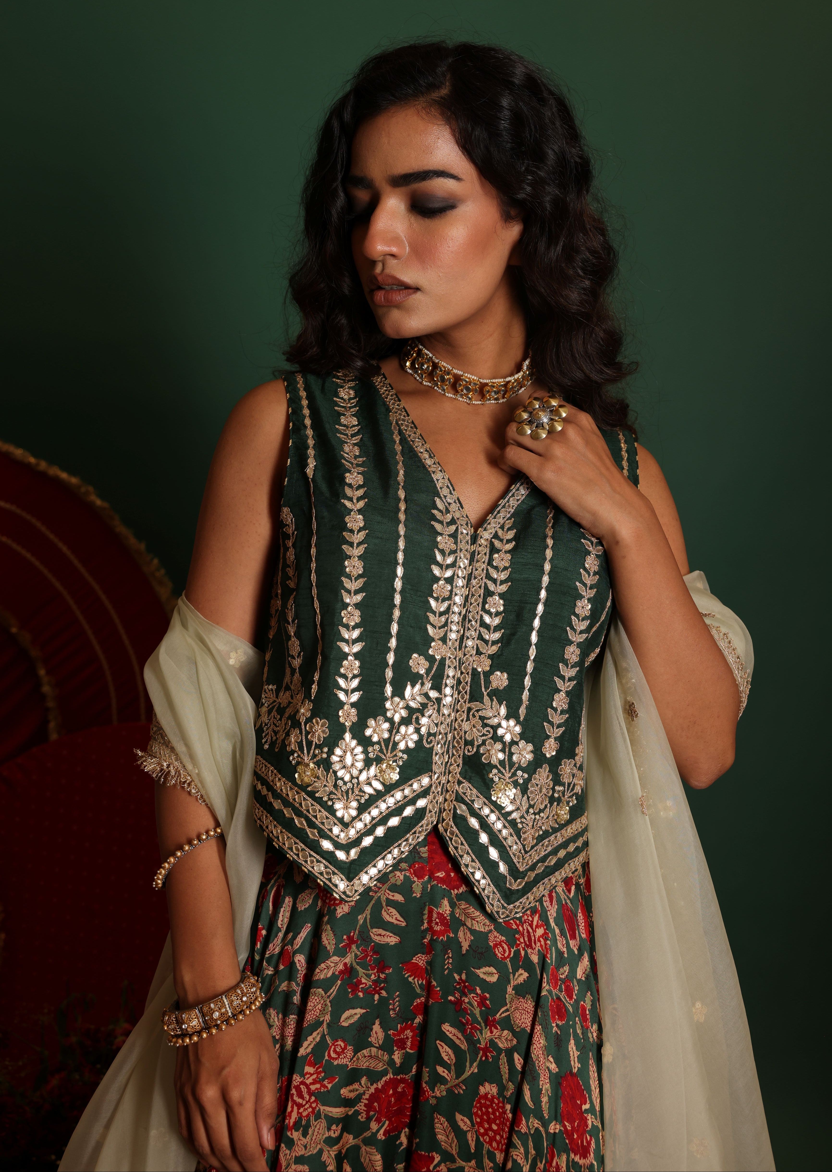 Embroidered Waistcoat Set