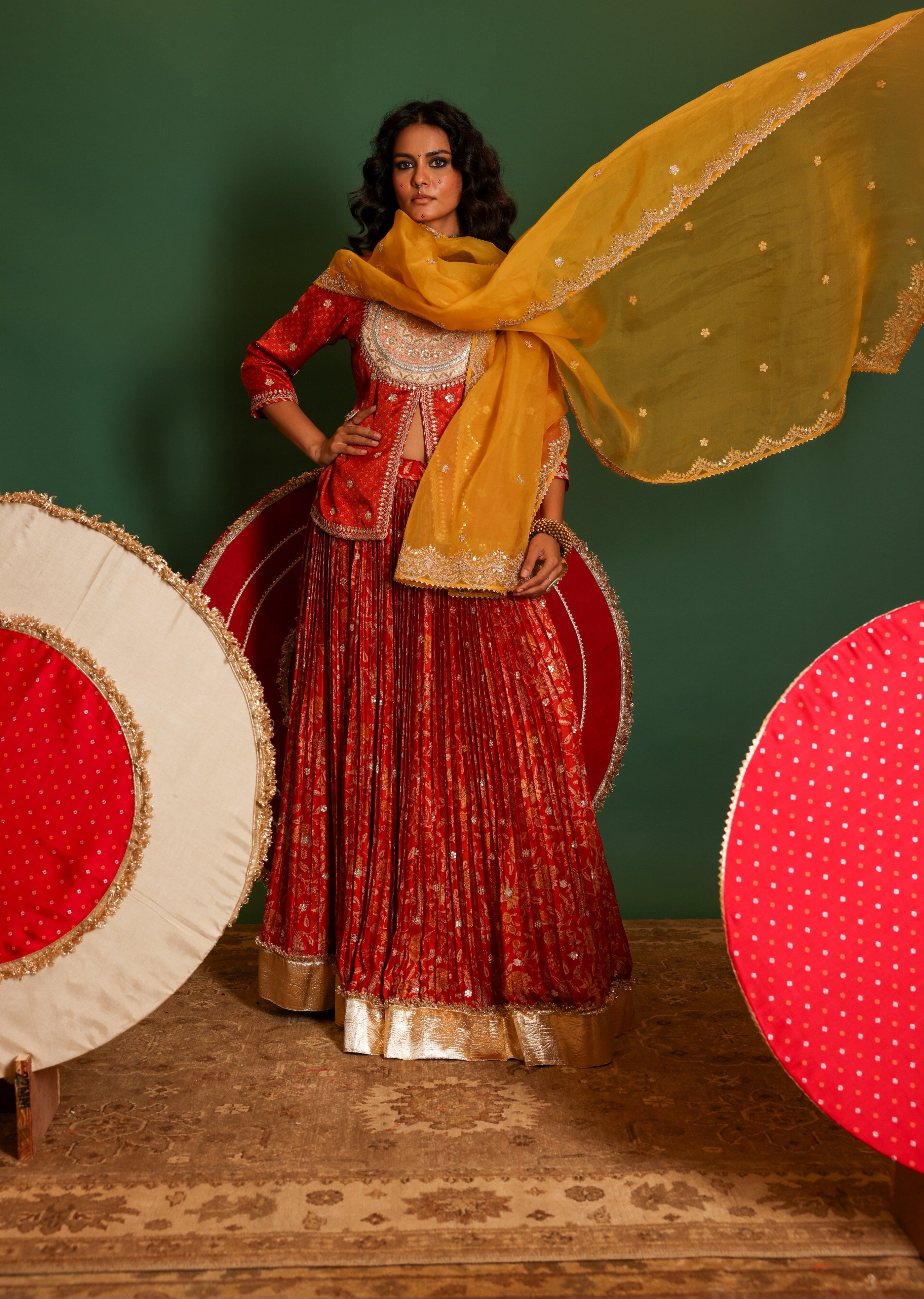 Block Print Lehenga Set