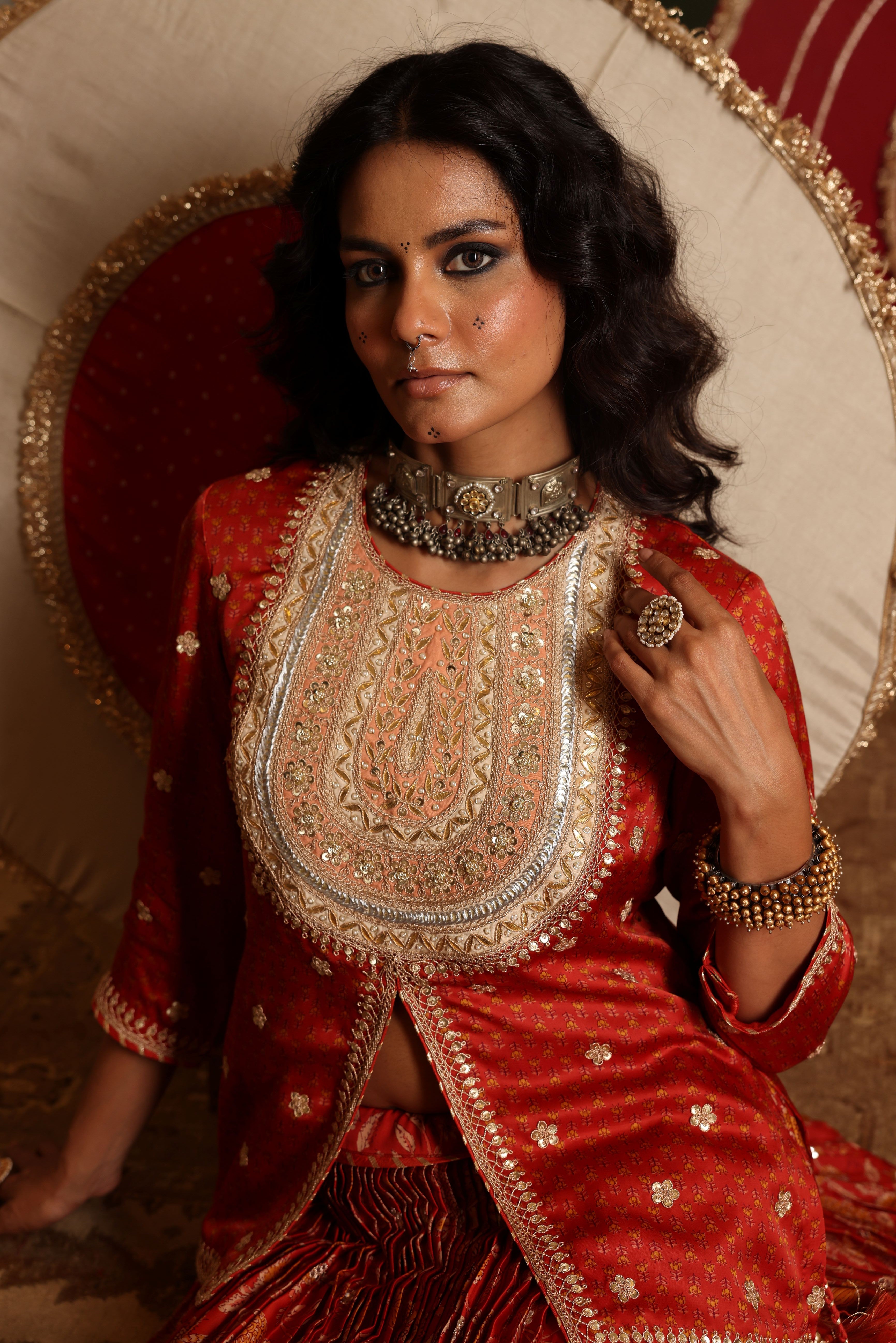Block Print Lehenga Set