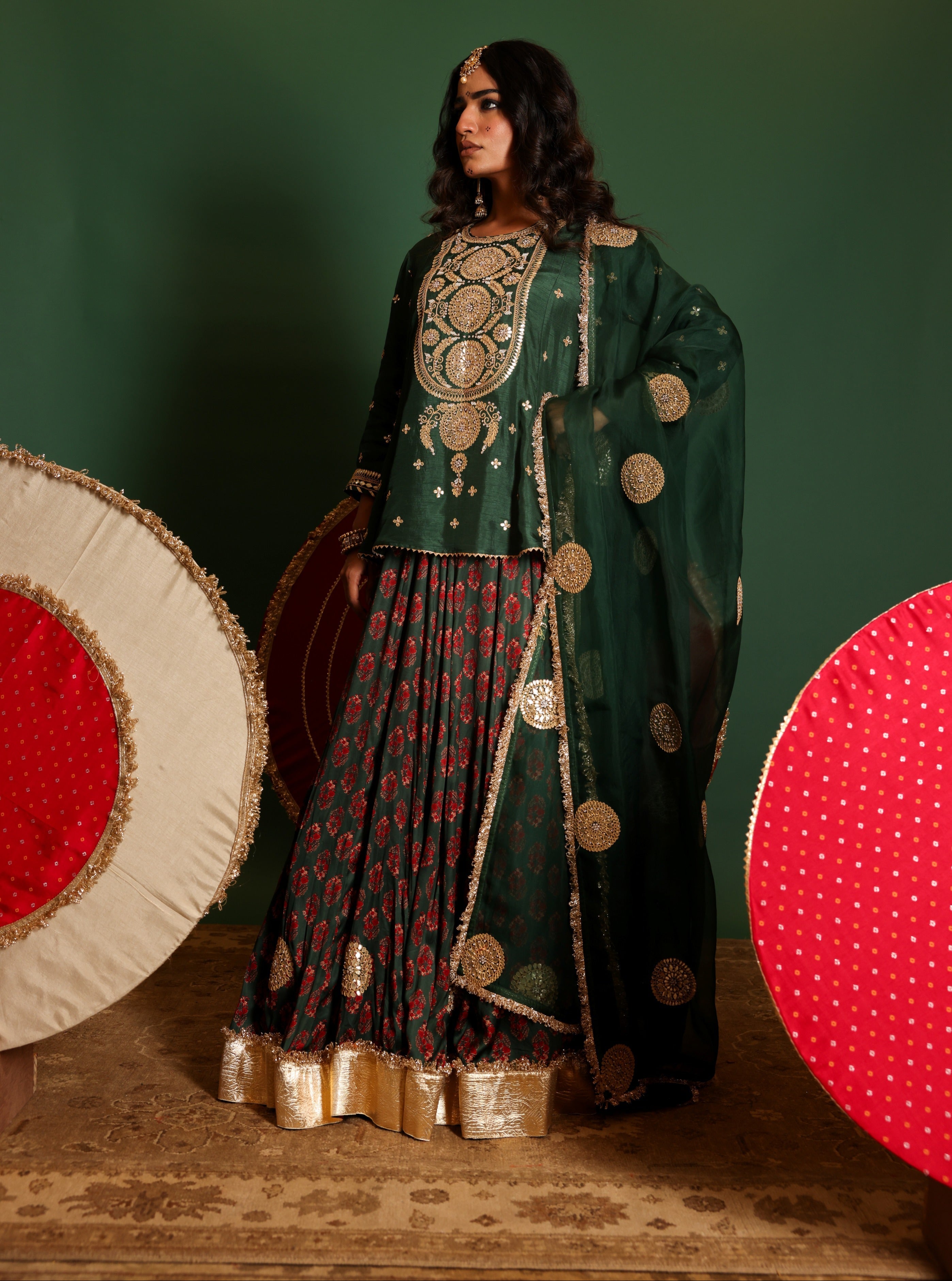 Block Print Lehenga Set