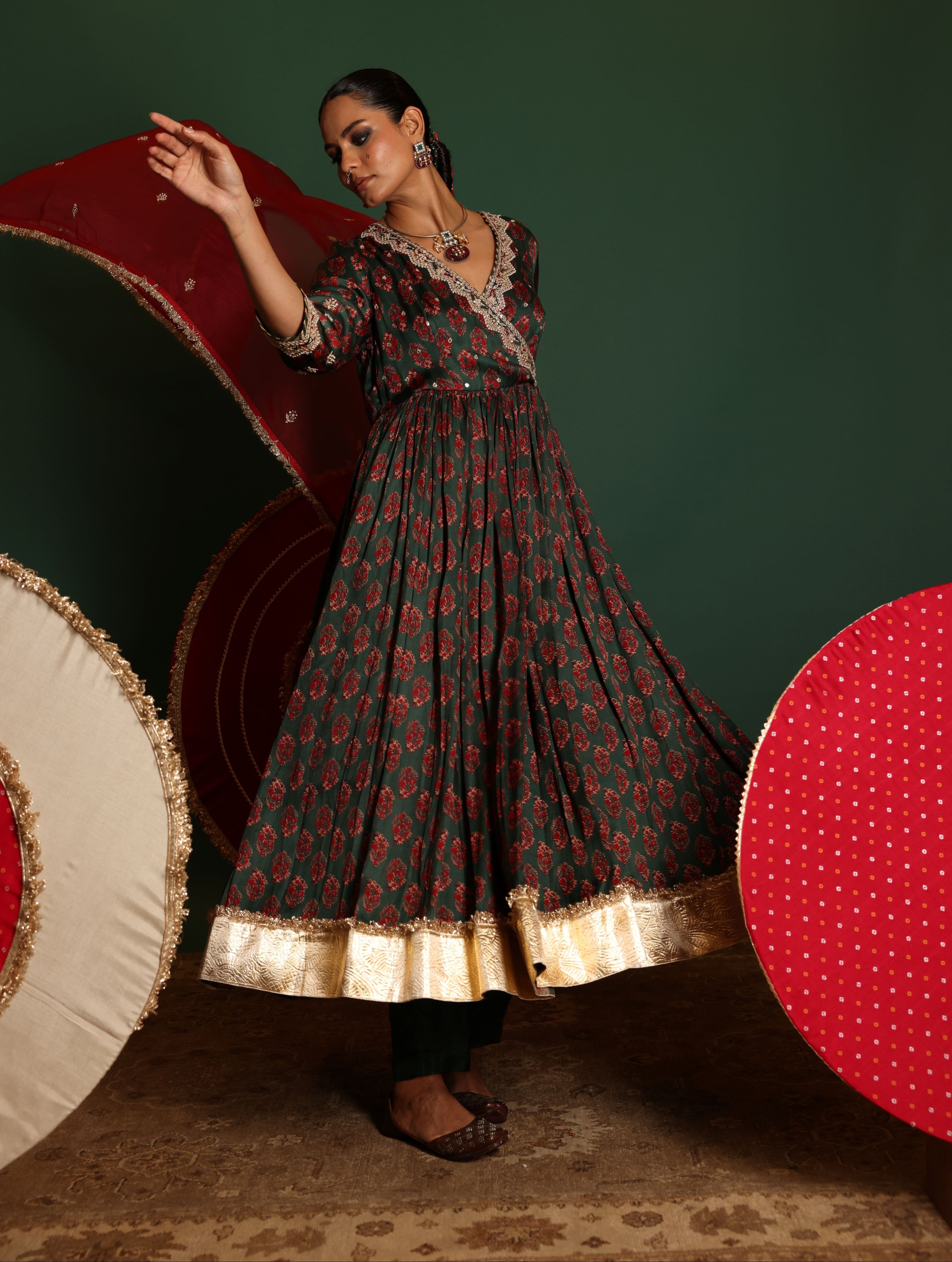 Angrkha Anarkali Set