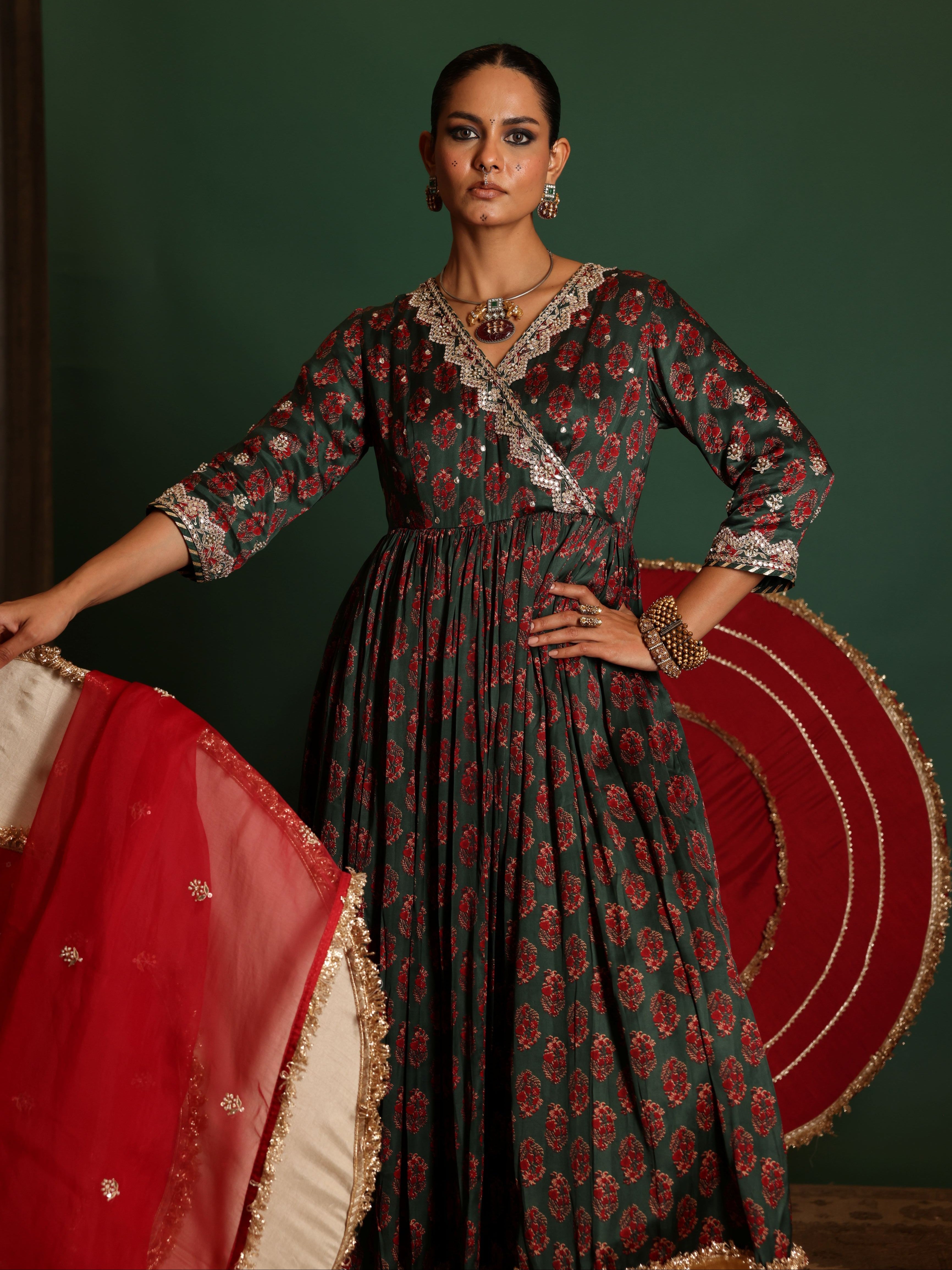 Angrkha Anarkali Set