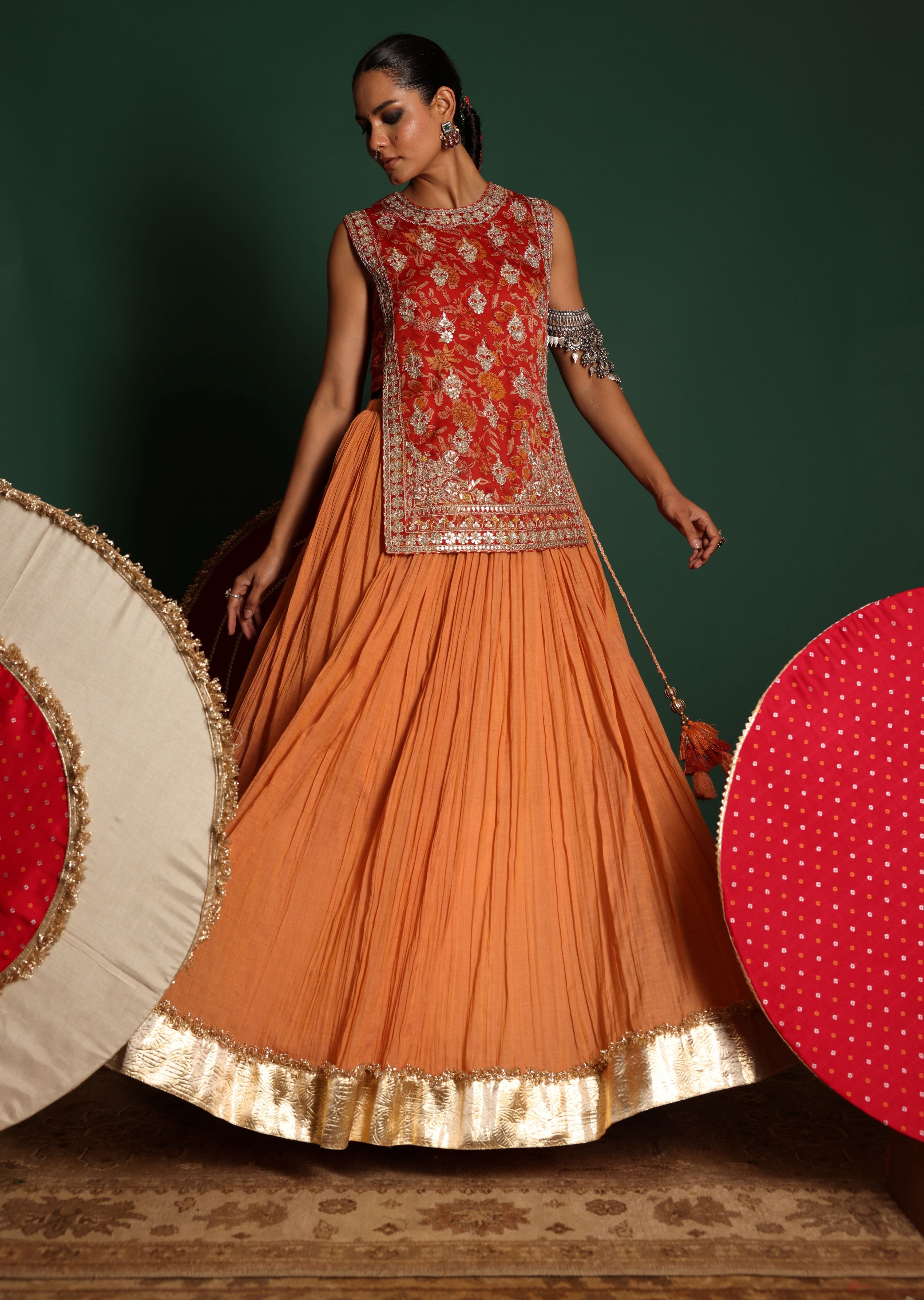 Ethnic Bib Top Set