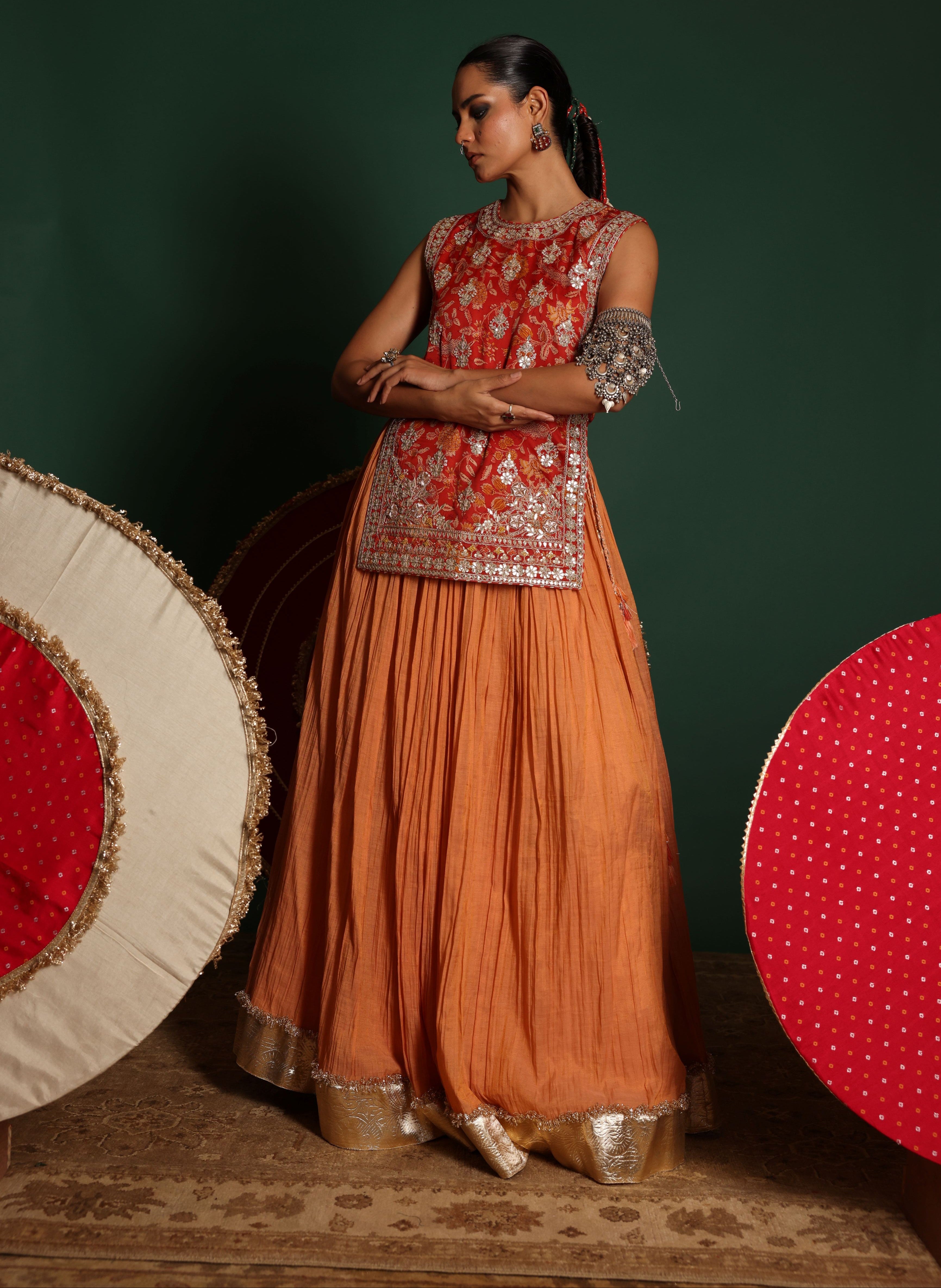 Ethnic Bib Top Set
