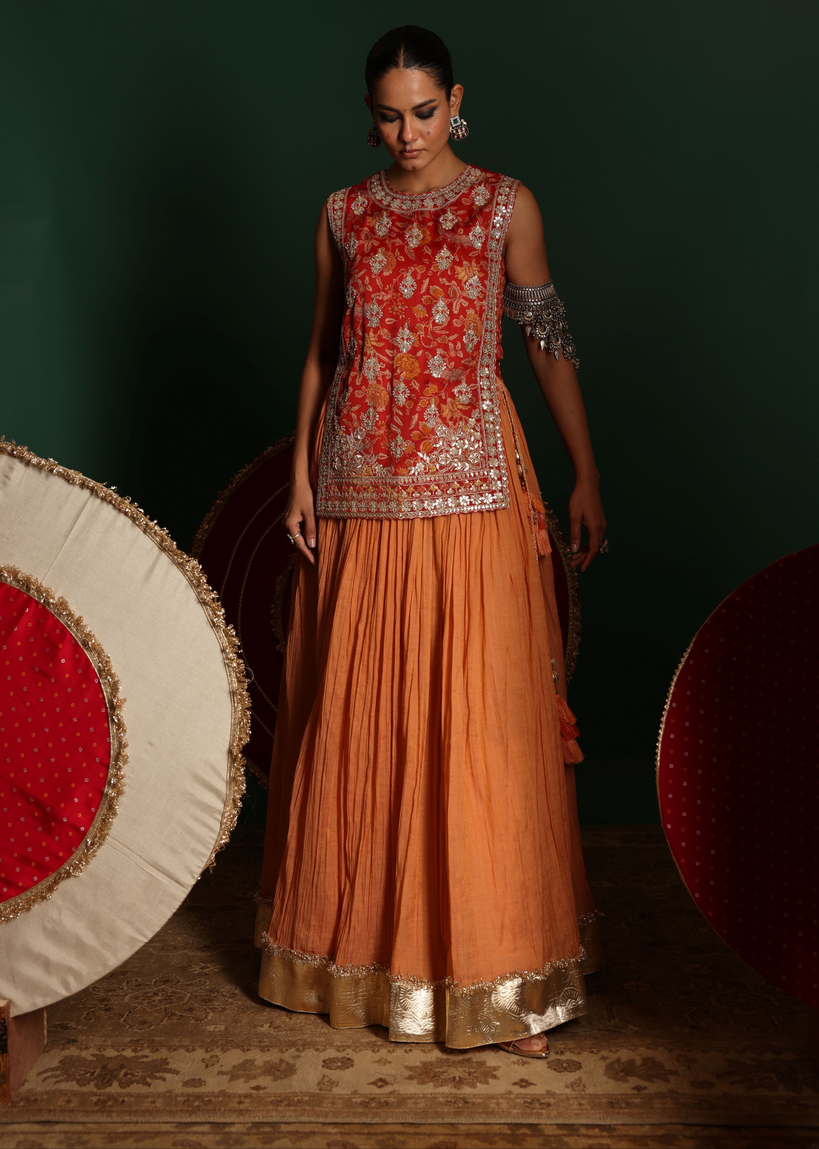 Ethnic Bib Top Set