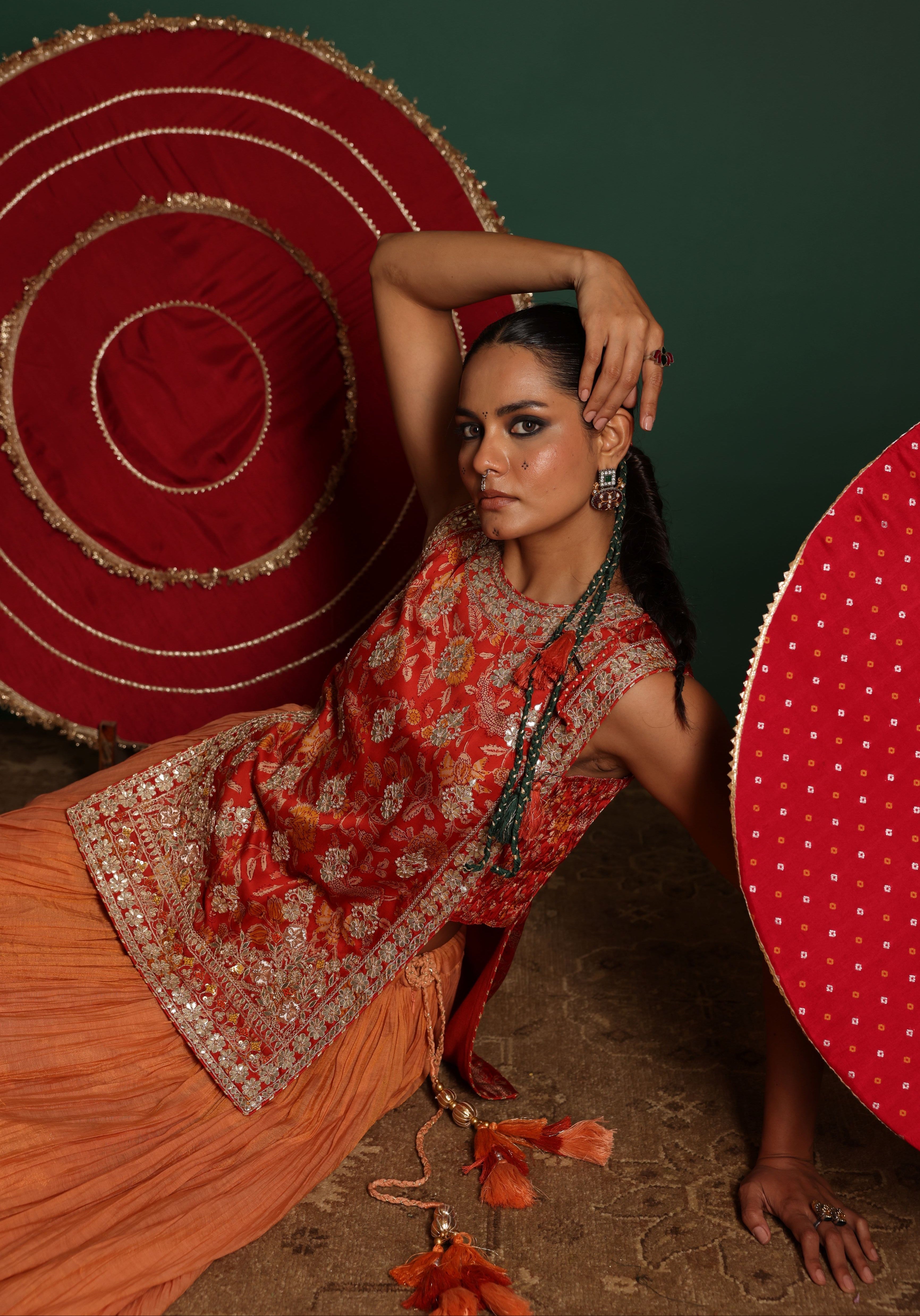 Ethnic Bib Top Set