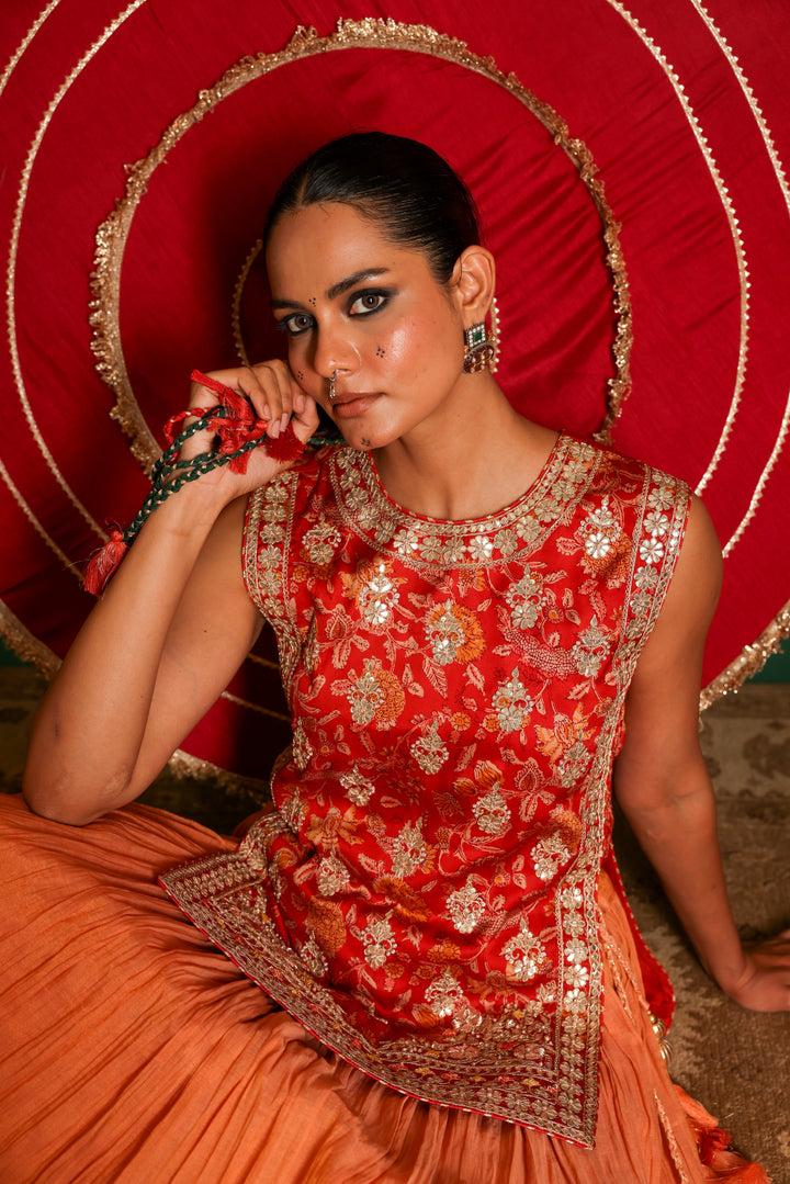 Ethnic Bib Top Set