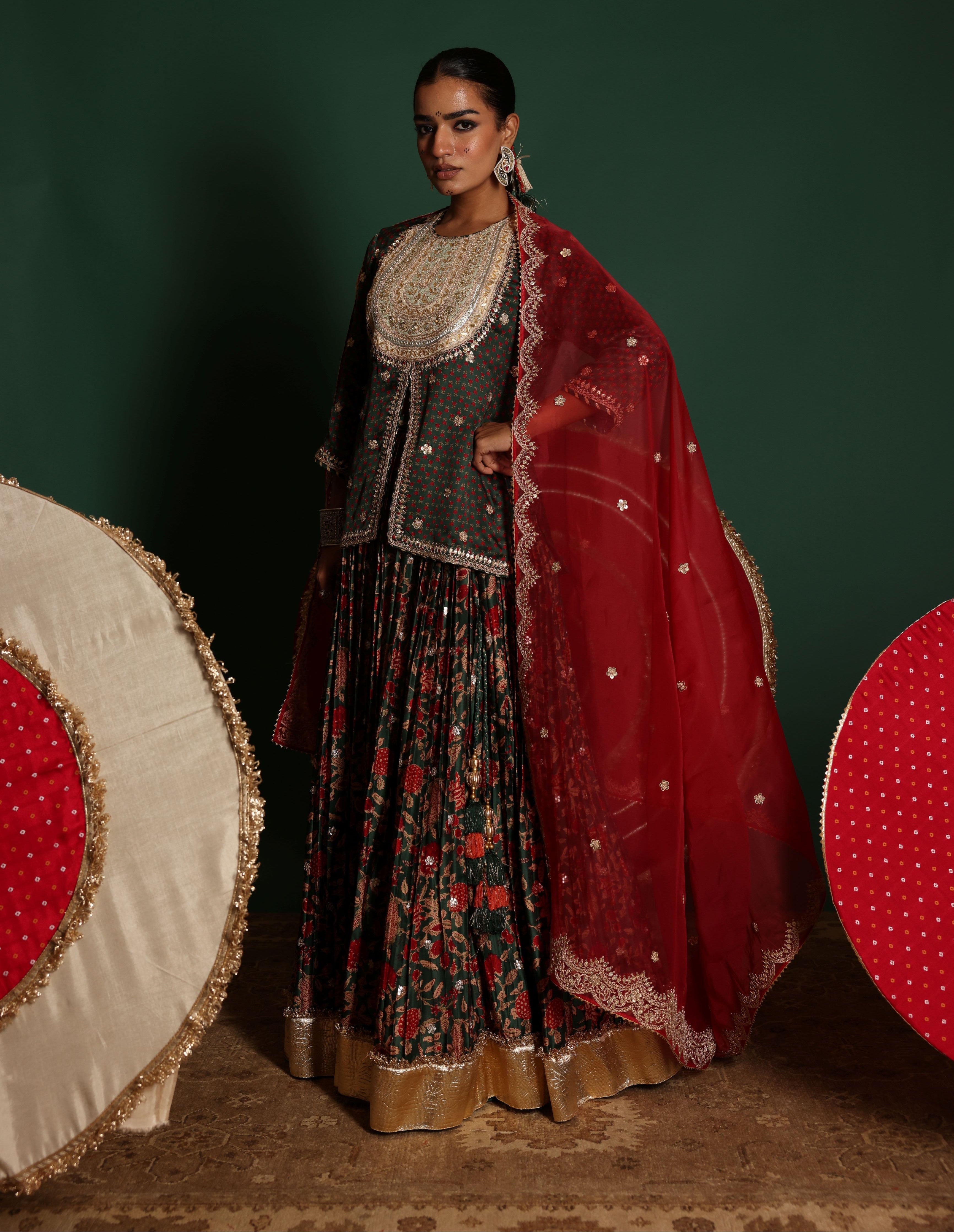 Block Print Lehenga Set