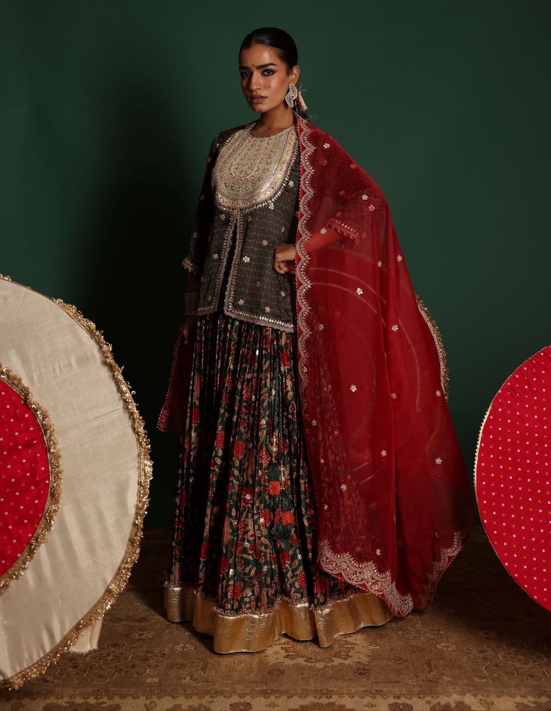 Block Print Lehenga Set
