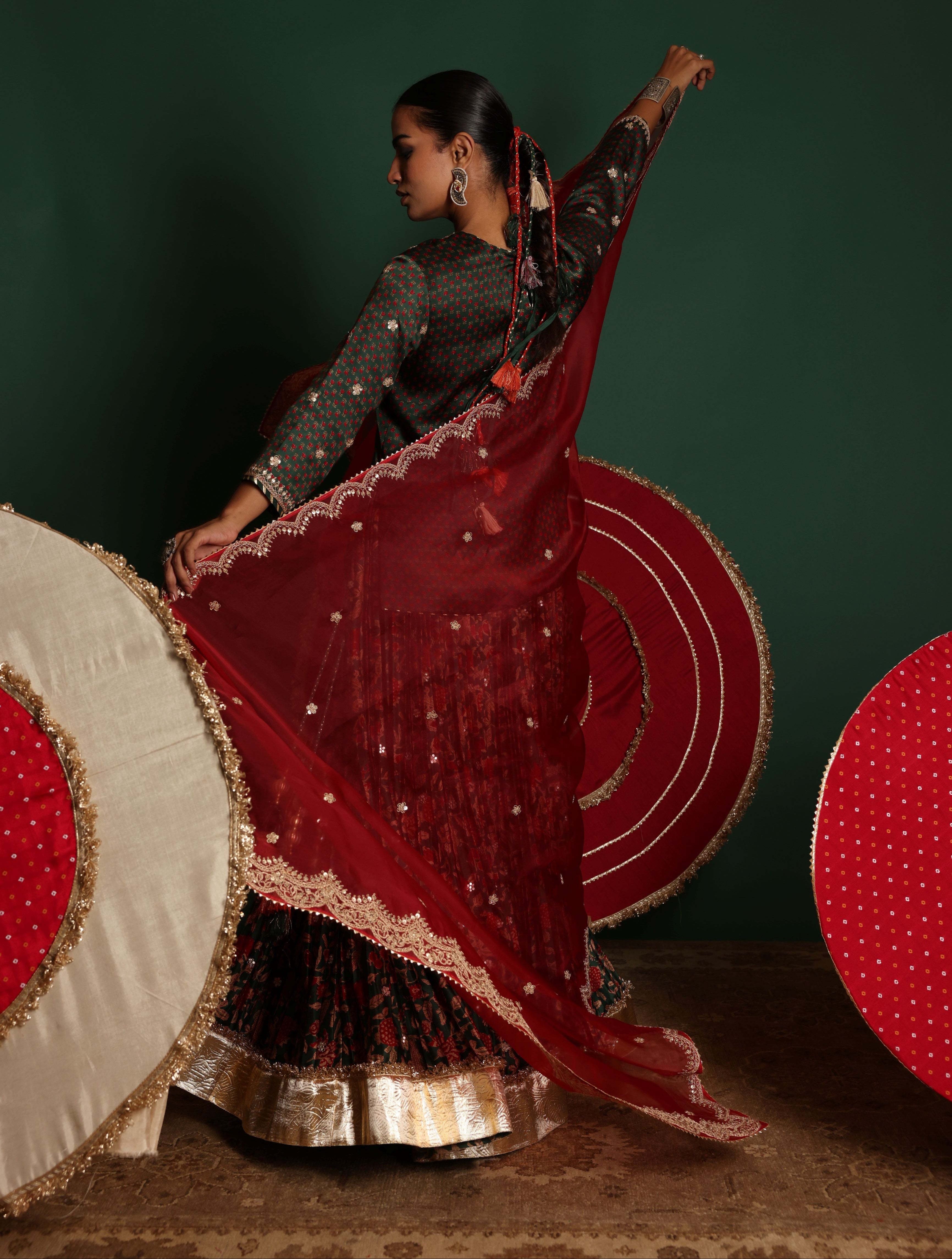 Block Print Lehenga Set