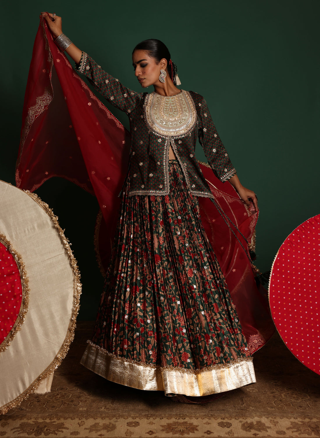 Block Print Lehenga Set
