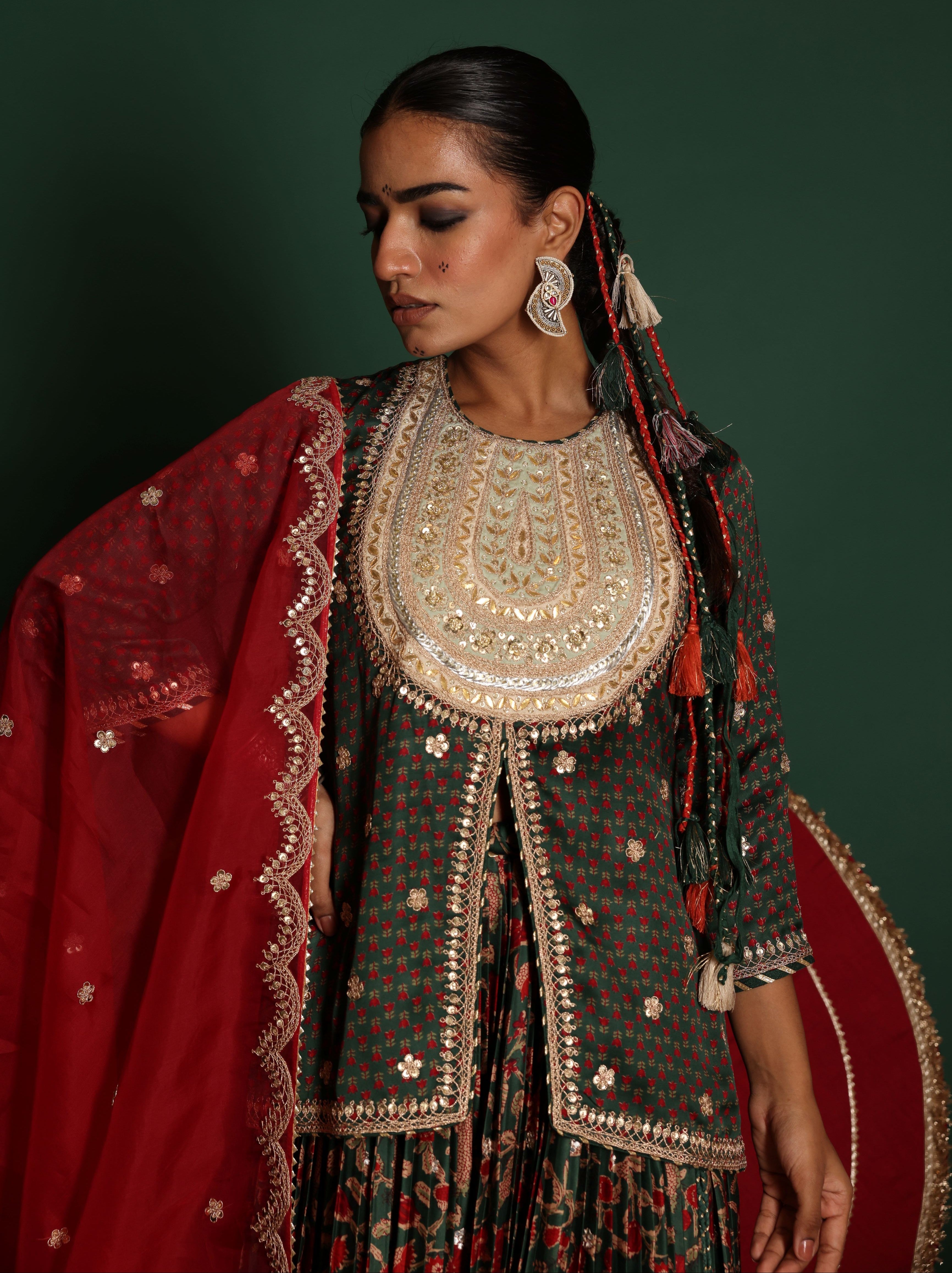 Block Print Lehenga Set