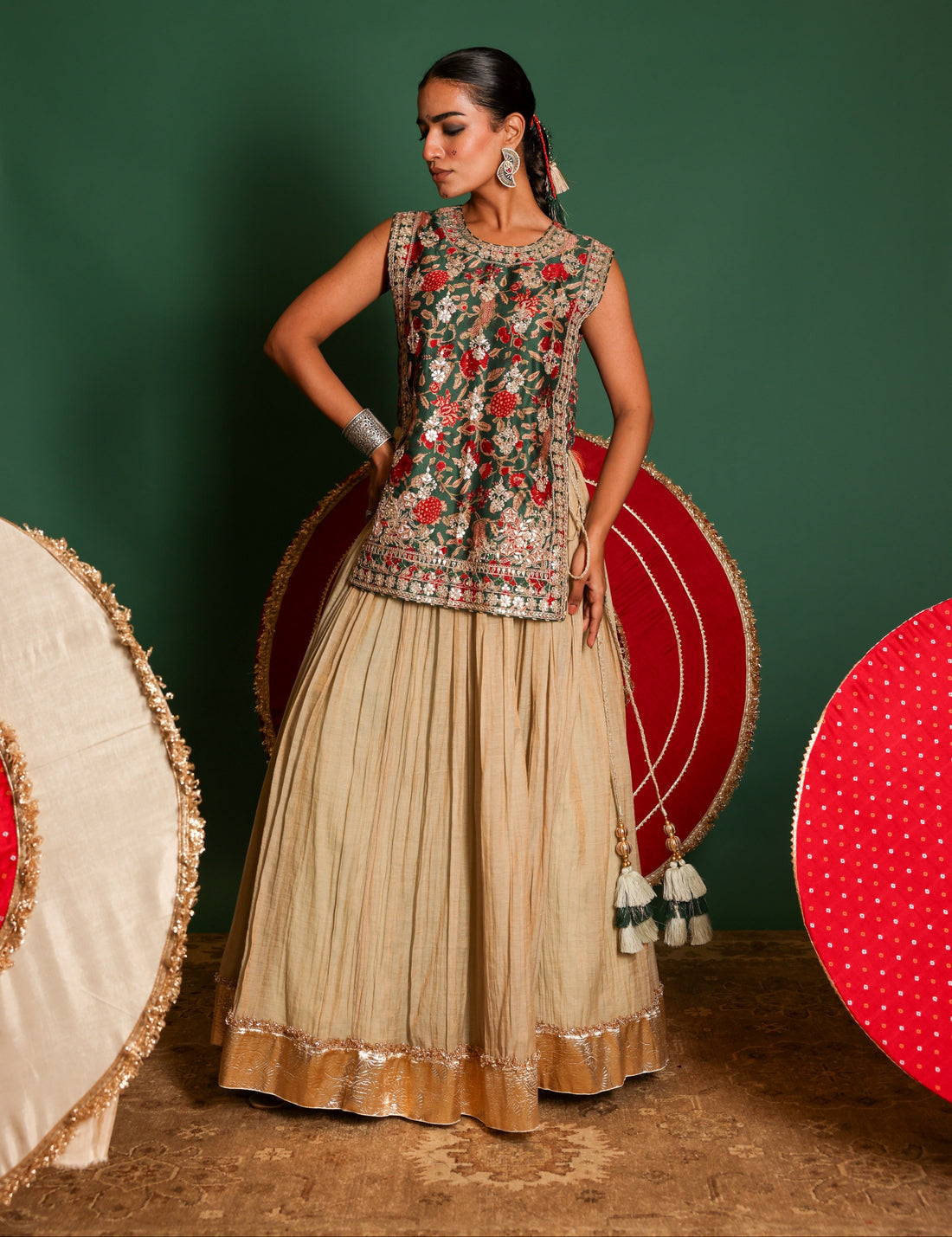 Ethnic Bib Top Set