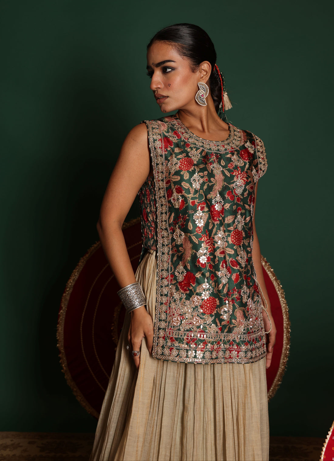 Ethnic Bib Top Set