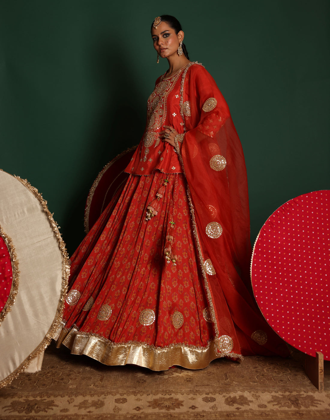 Block Print Lehenga Set