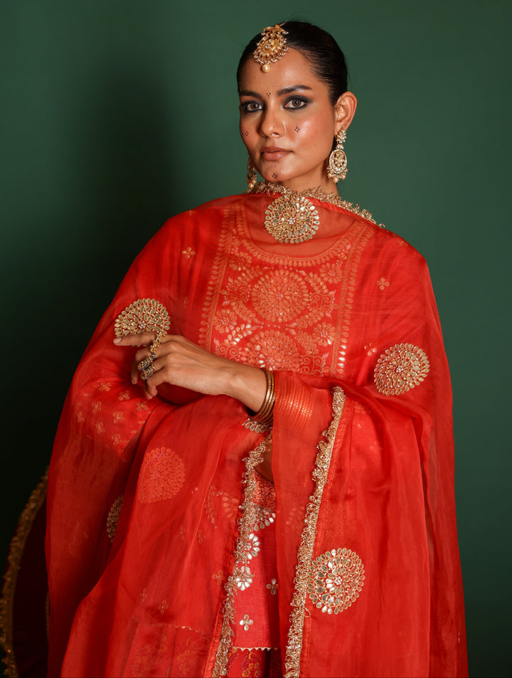Block Print Lehenga Set