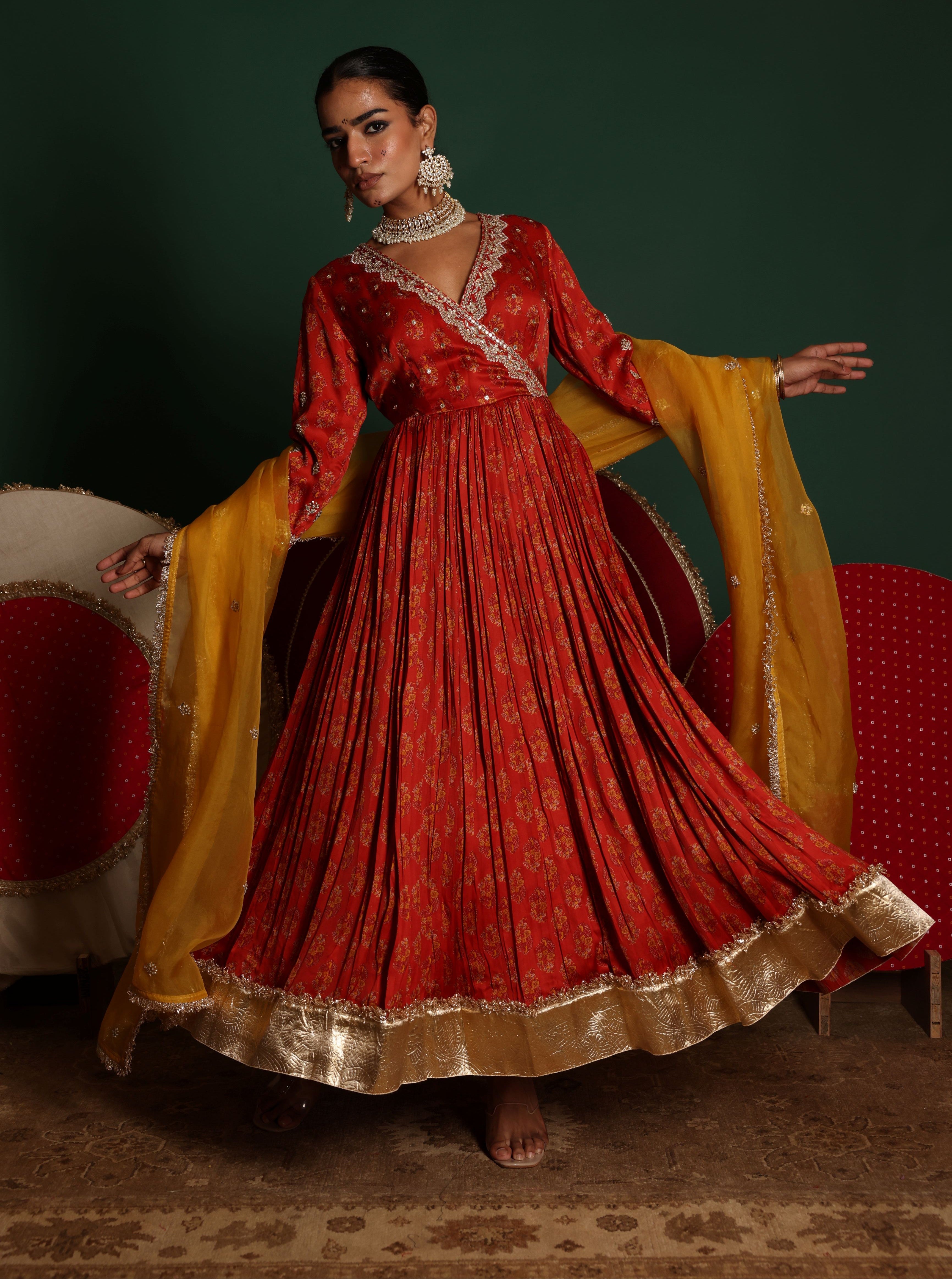 Angrkha Anarkali Set