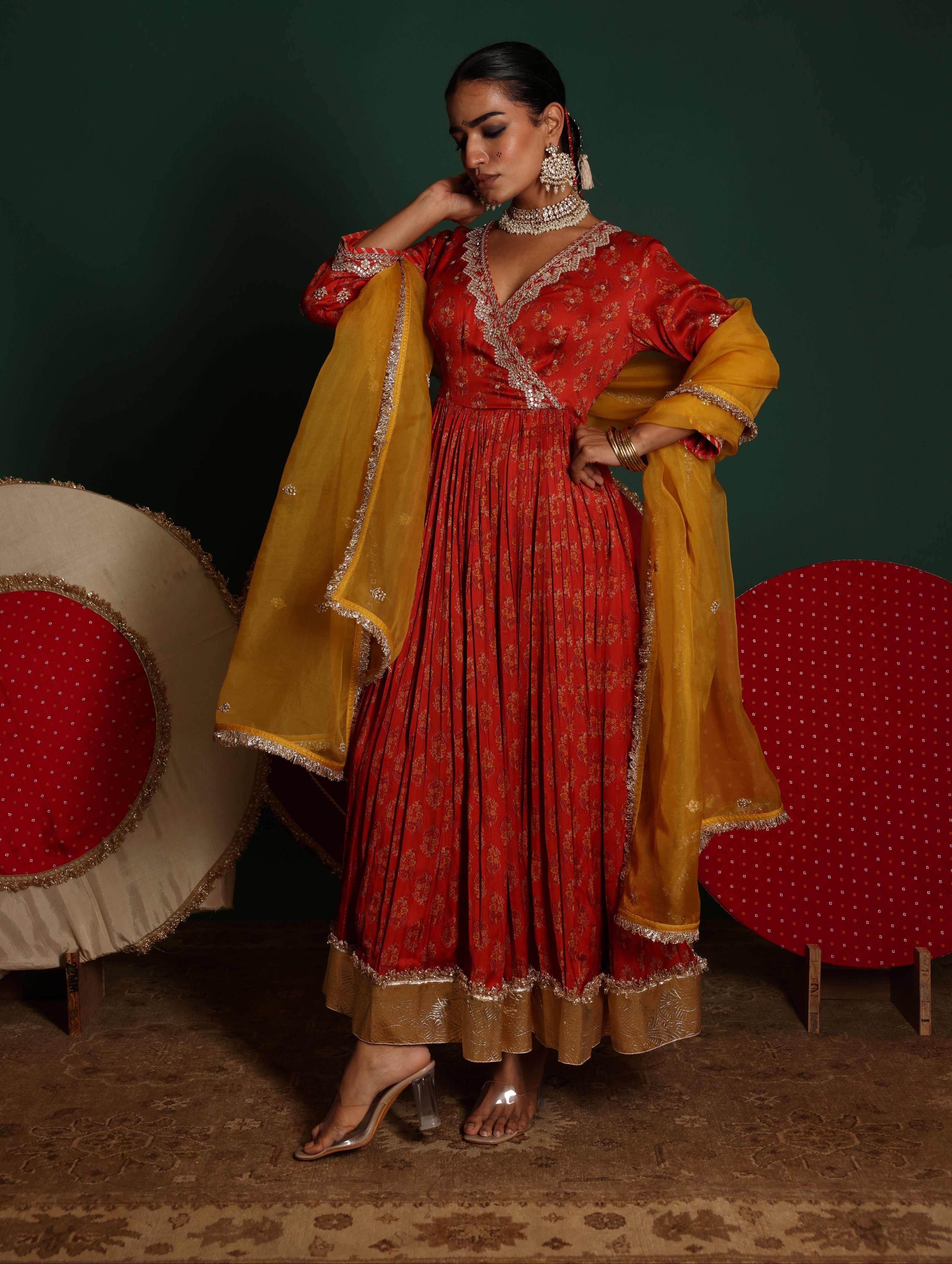 Angrkha Anarkali Set