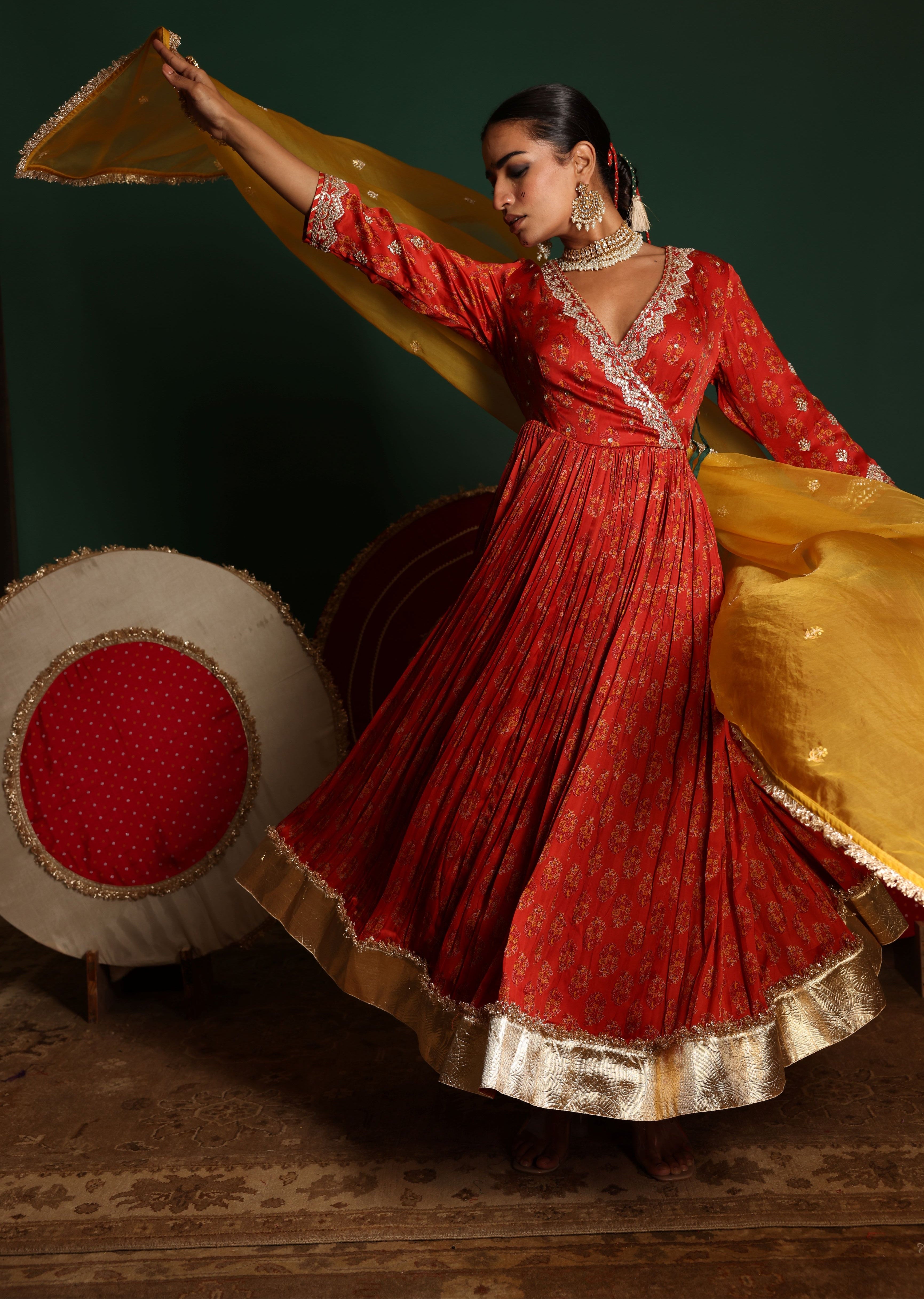 Angrkha Anarkali Set