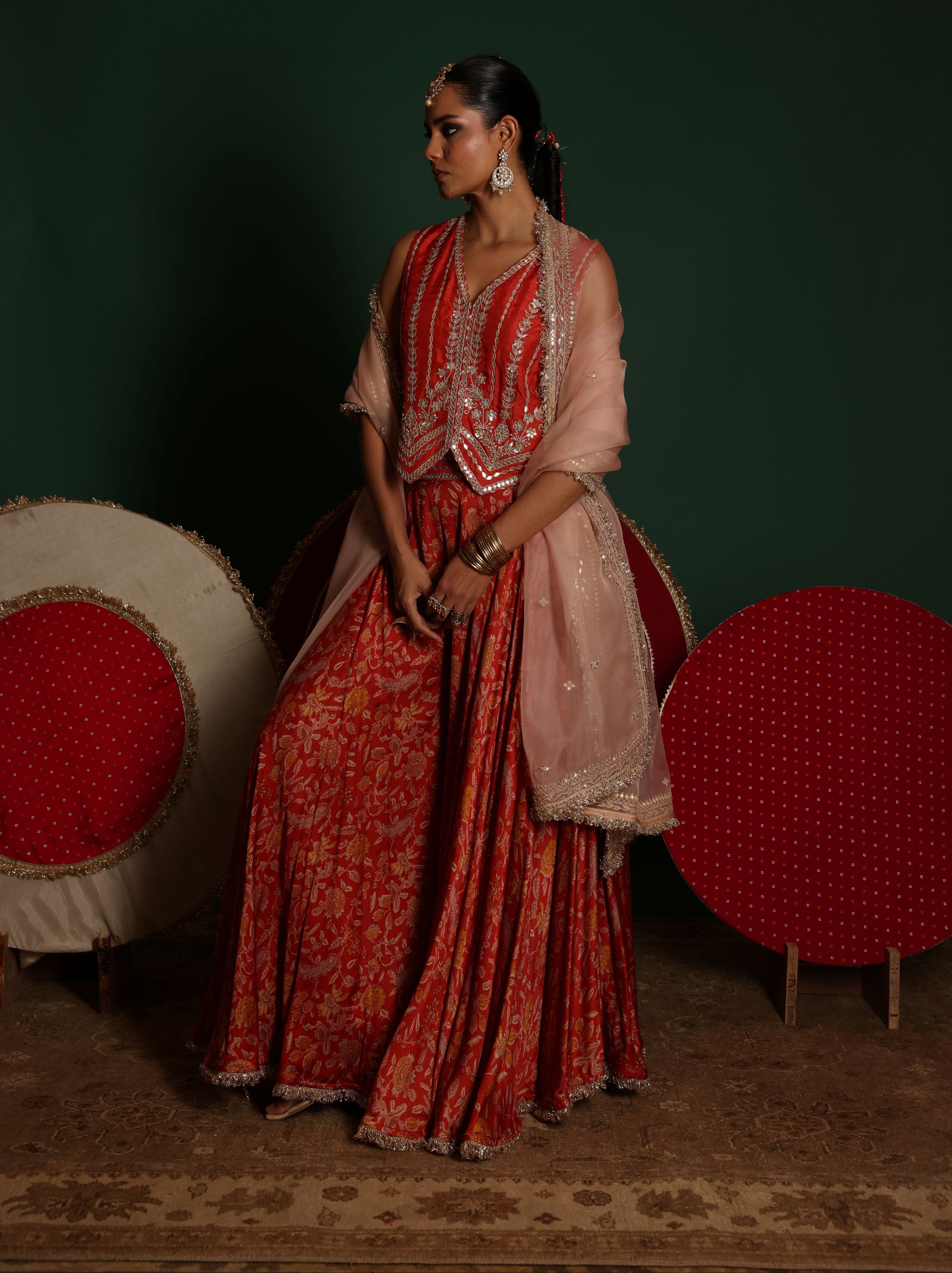 Embroidered Waistcoat Set