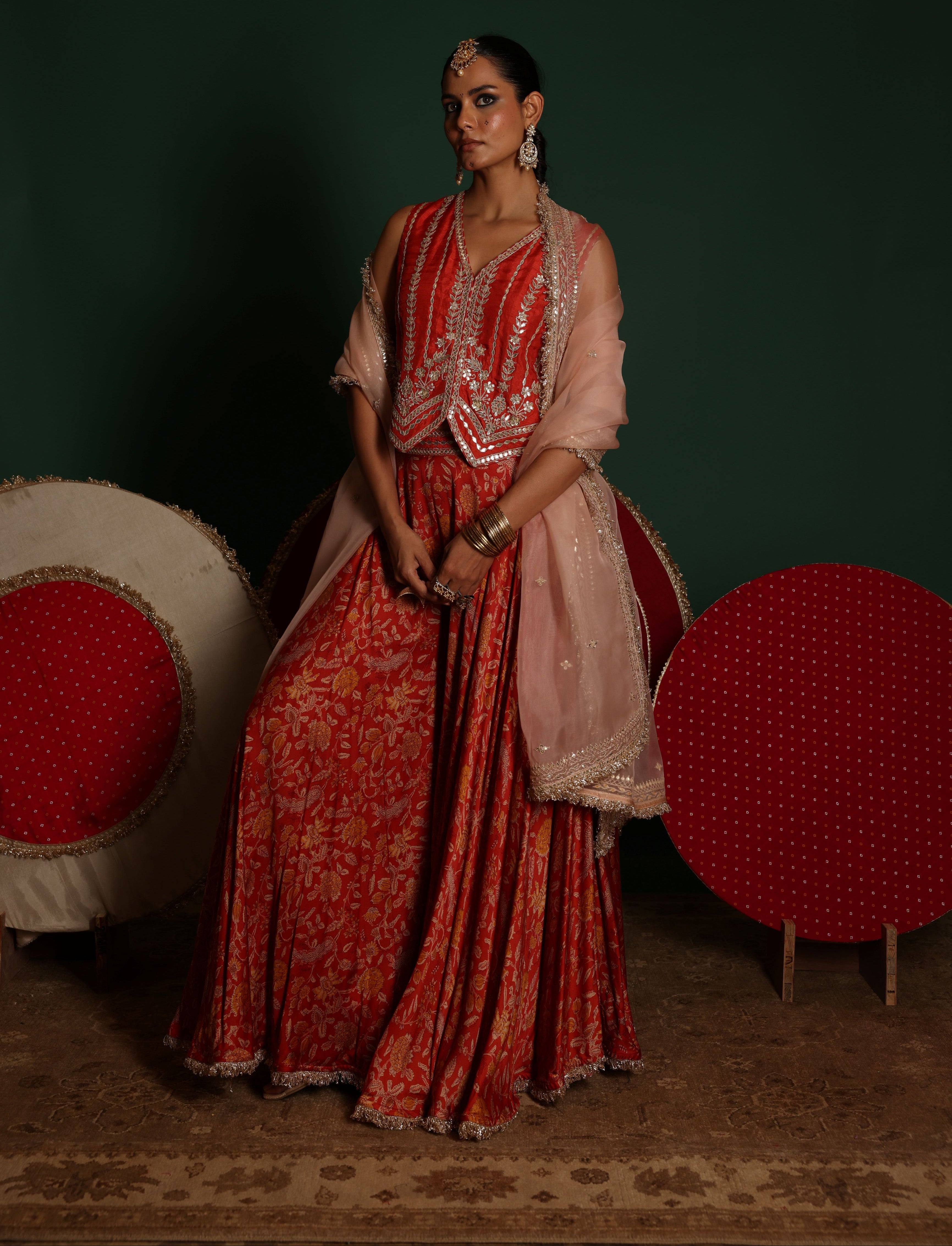 Embroidered Waistcoat Set