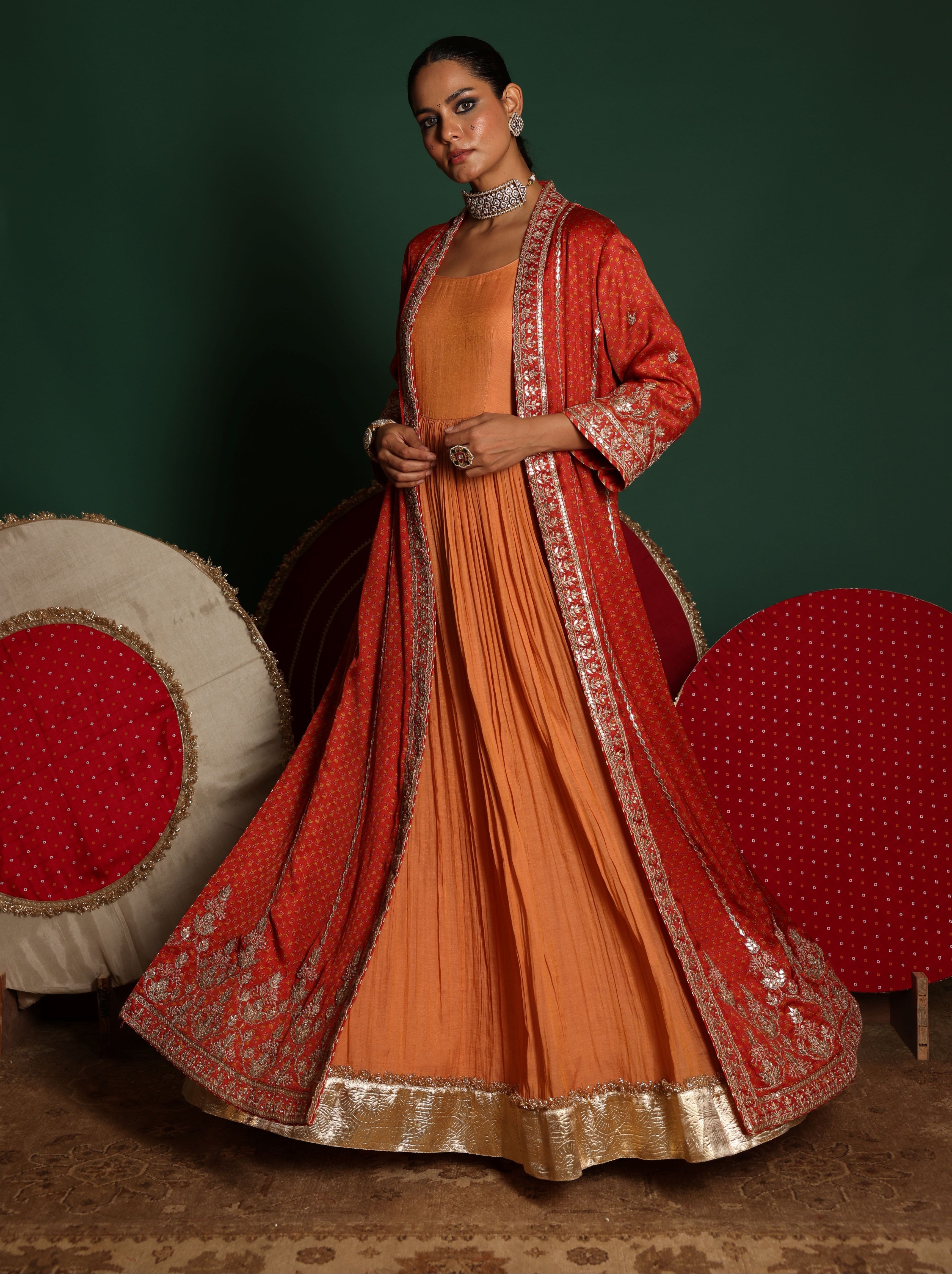 Embroidered Jacket Set