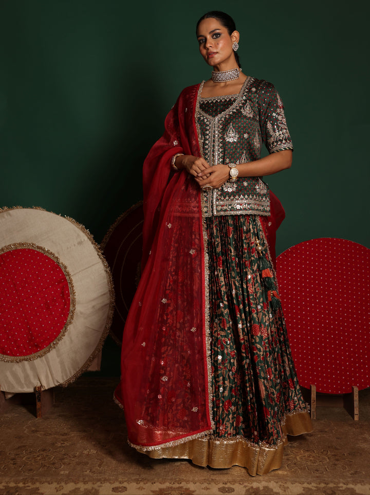 Block Print Lehenga Set