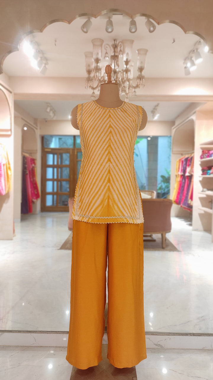 Sunbeam Leheriya Chanderi Silk Co-Ord Set