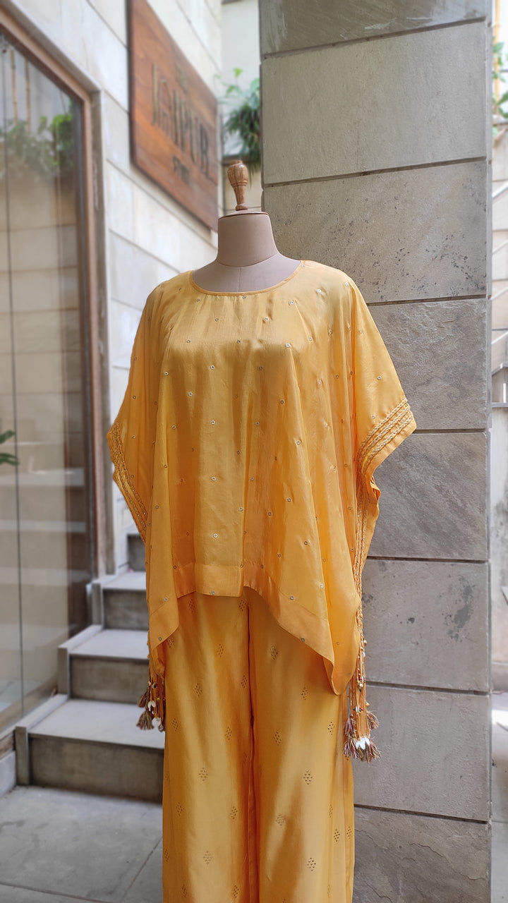 Golden Bloom Tasseled Co-Ord Set