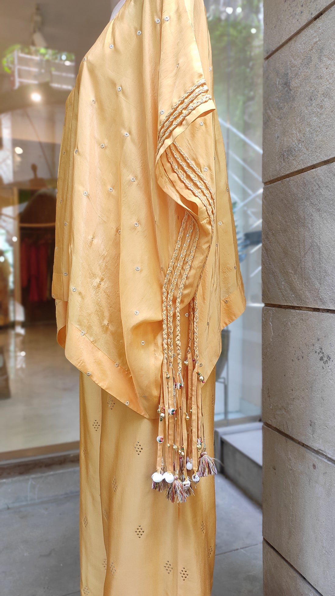 Golden Bloom Tasseled Co-Ord Set