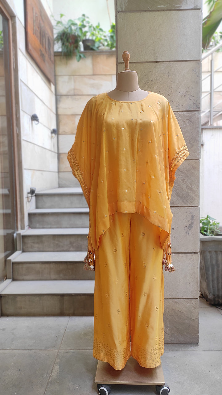 Golden Bloom Tasseled Co-Ord Set