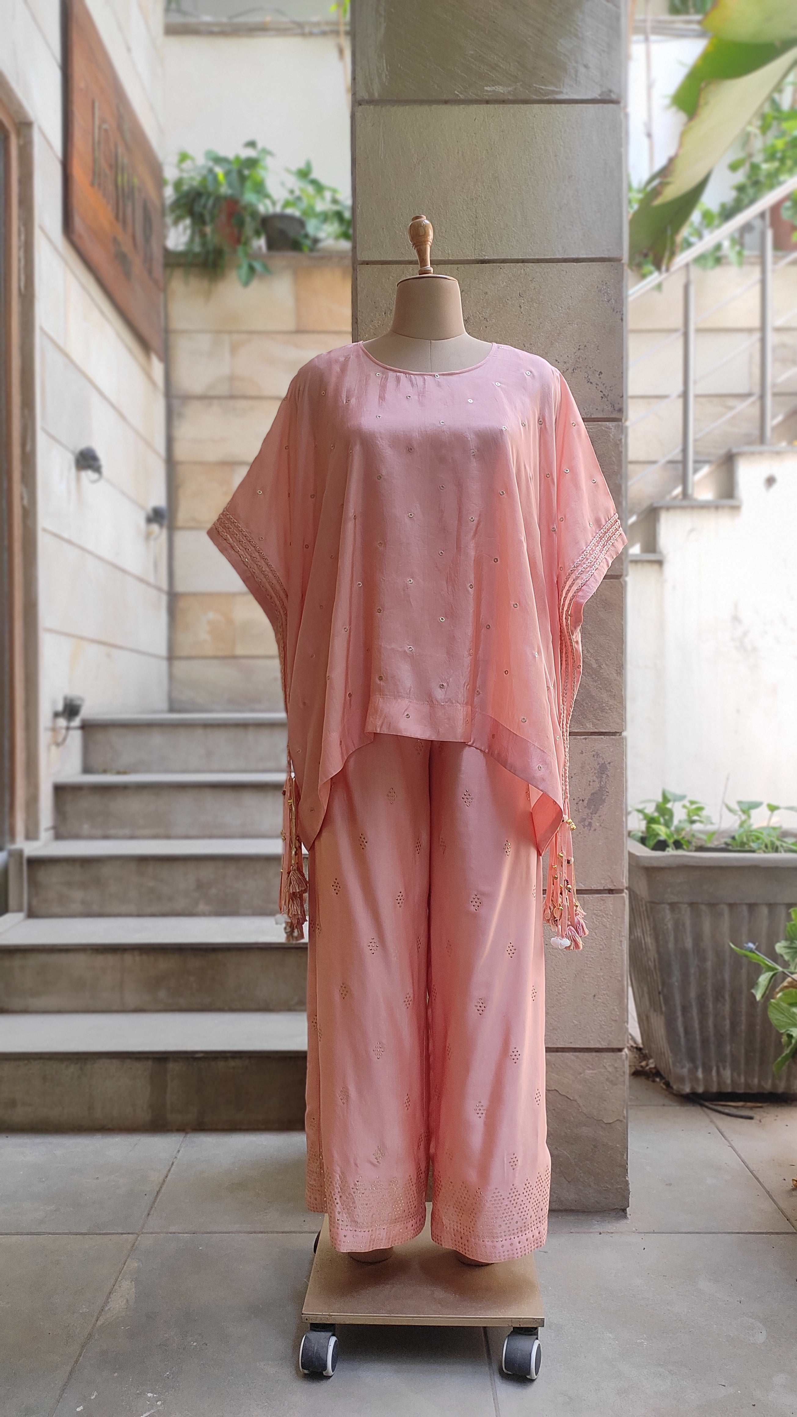 Blush Pearl Tasseled Co-Ord Set