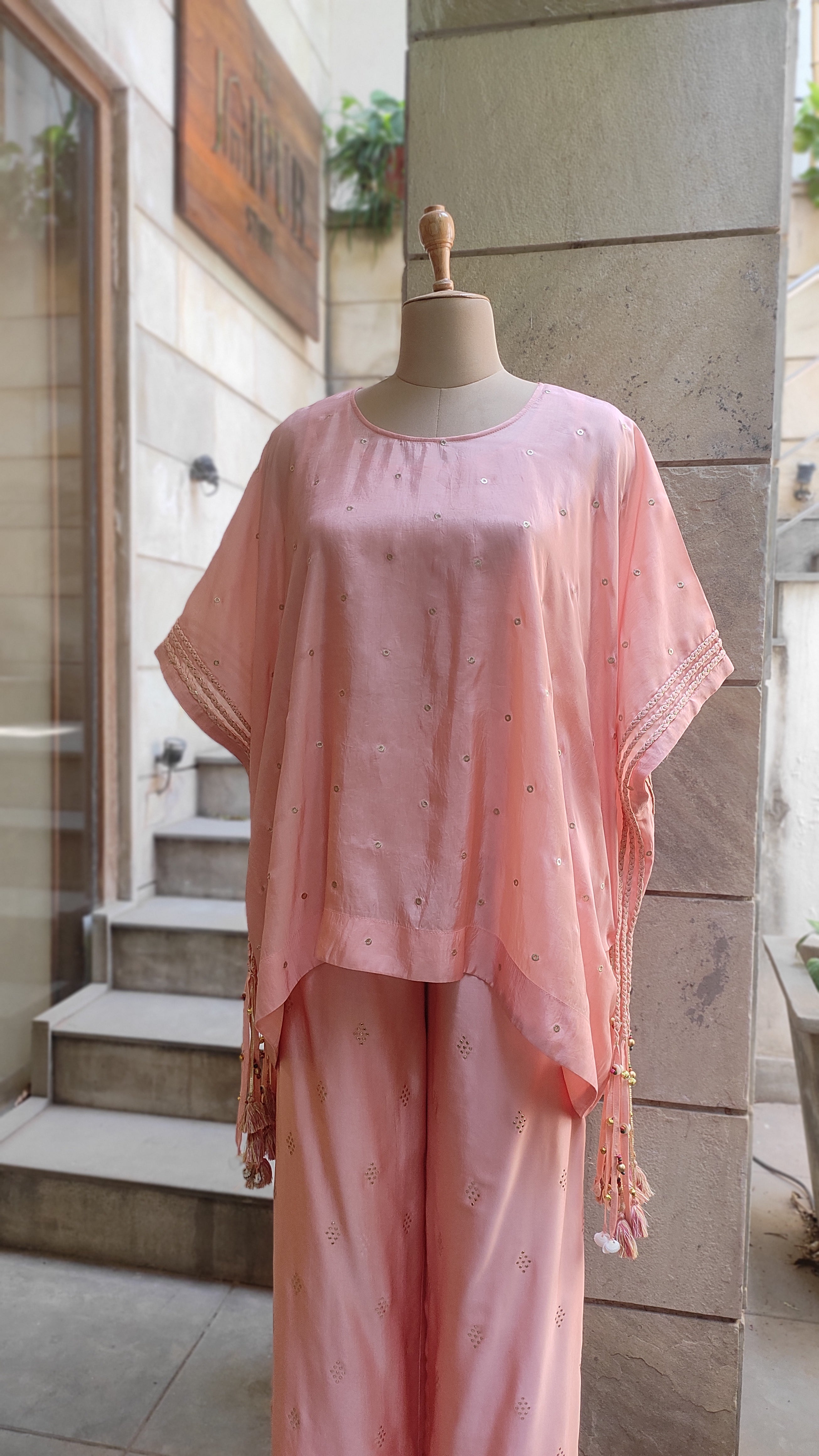 Blush Pearl Tasseled Co-Ord Set