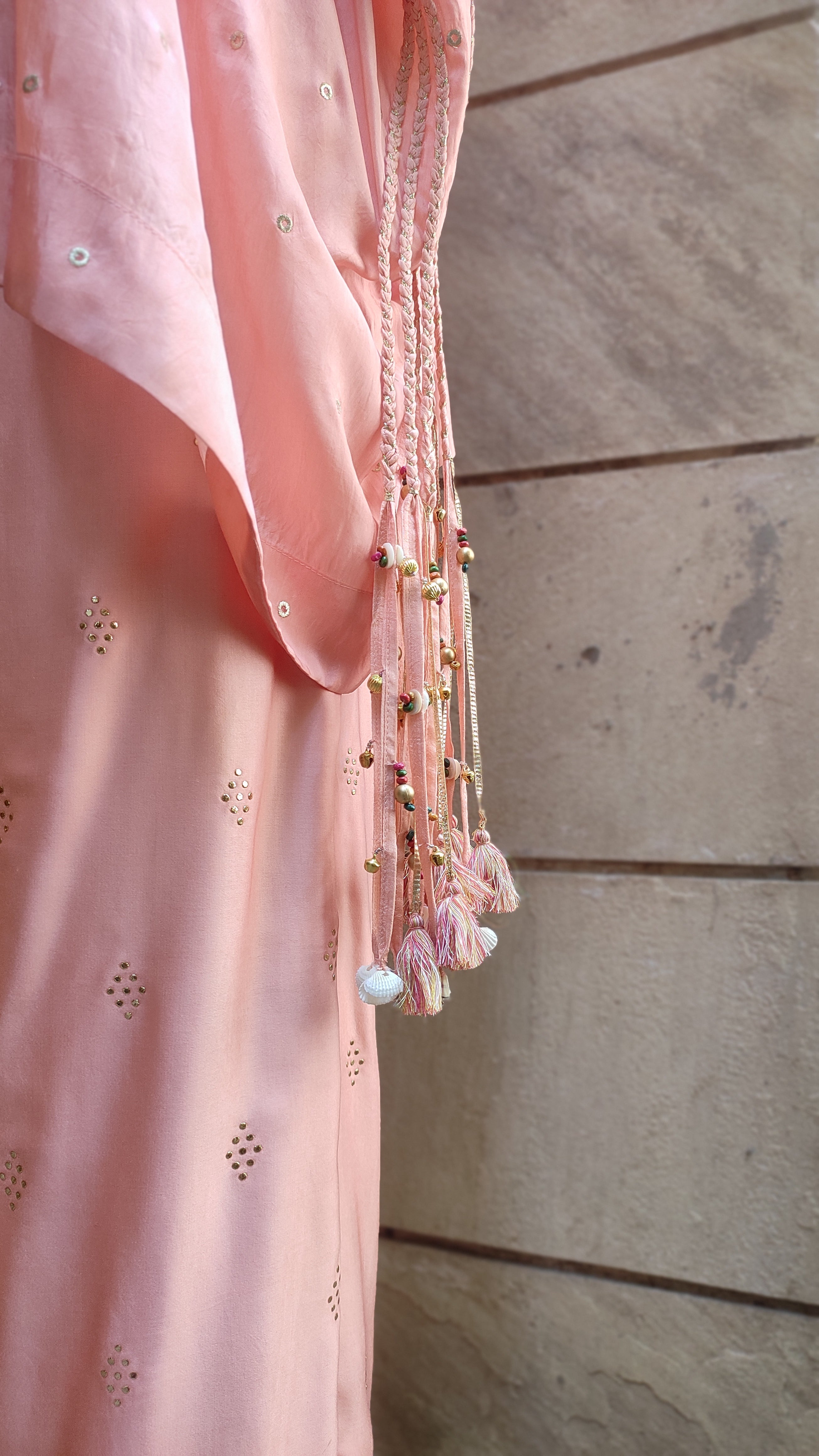 Blush Pearl Tasseled Co-Ord Set