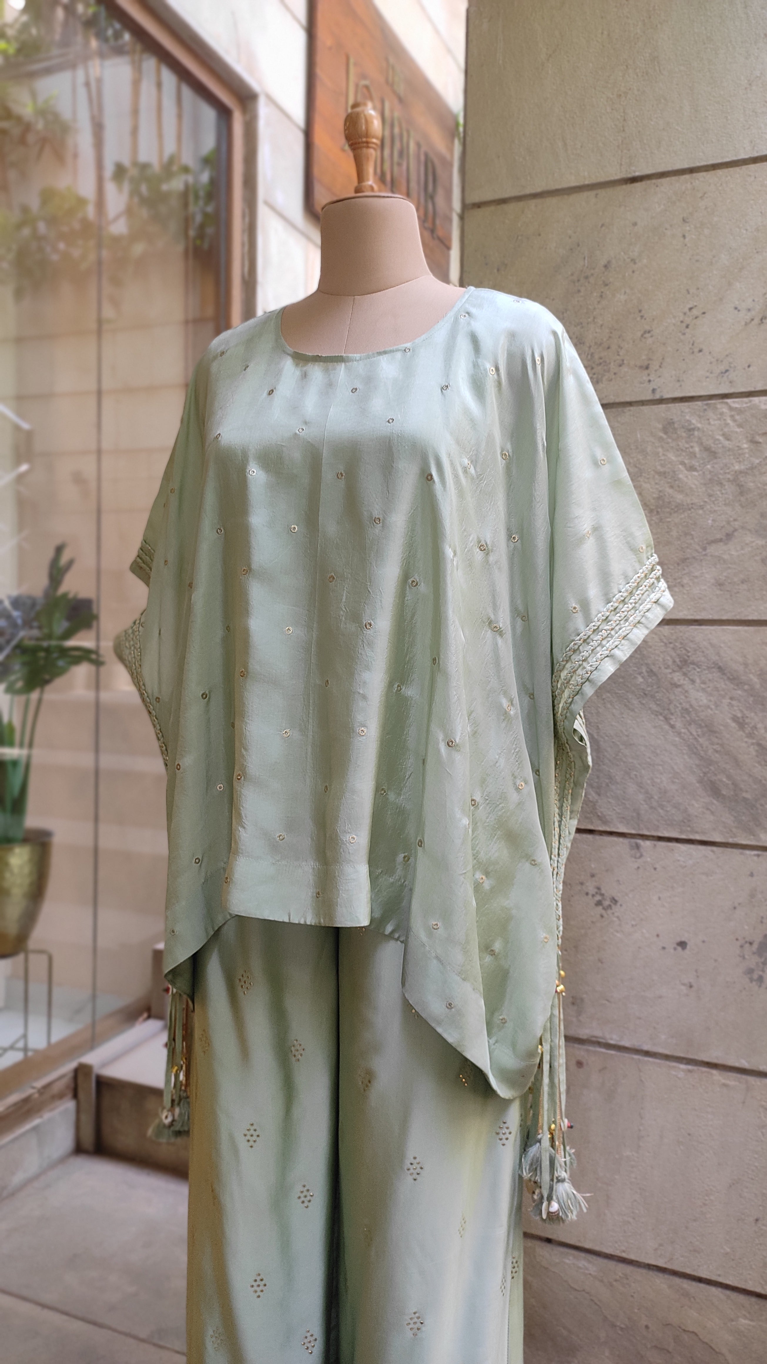 Sage Mist Tasseled Co-Ord Set