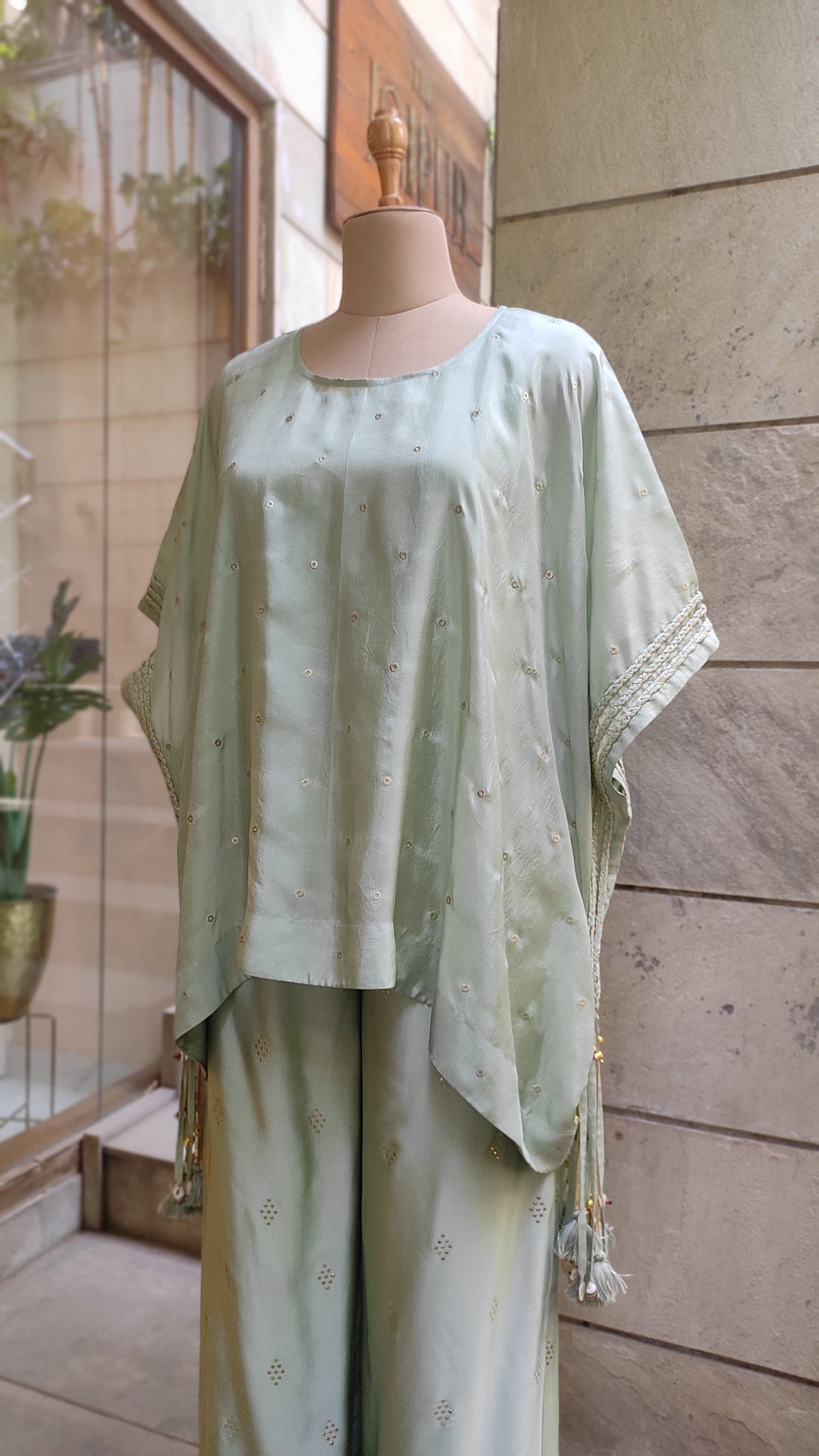 Sage Mist Tasseled Co-Ord Set