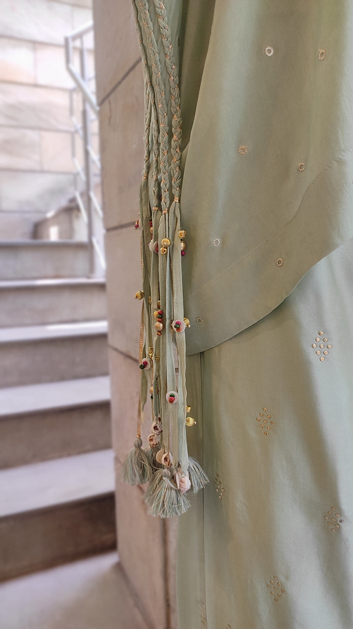 Sage Mist Tasseled Co-Ord Set