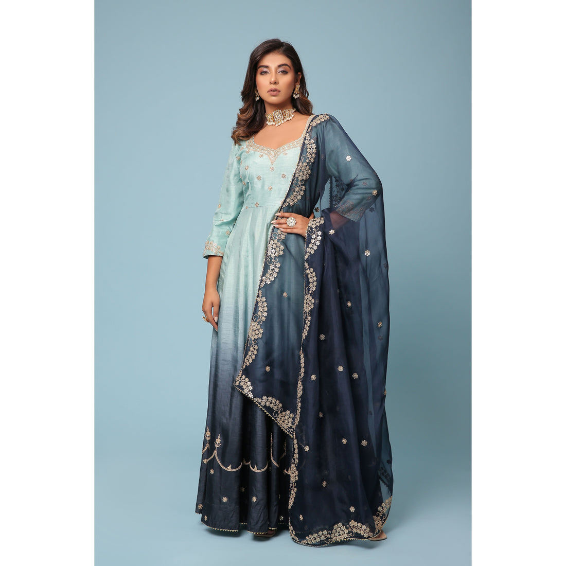 Anarkali With Organga Dupatta