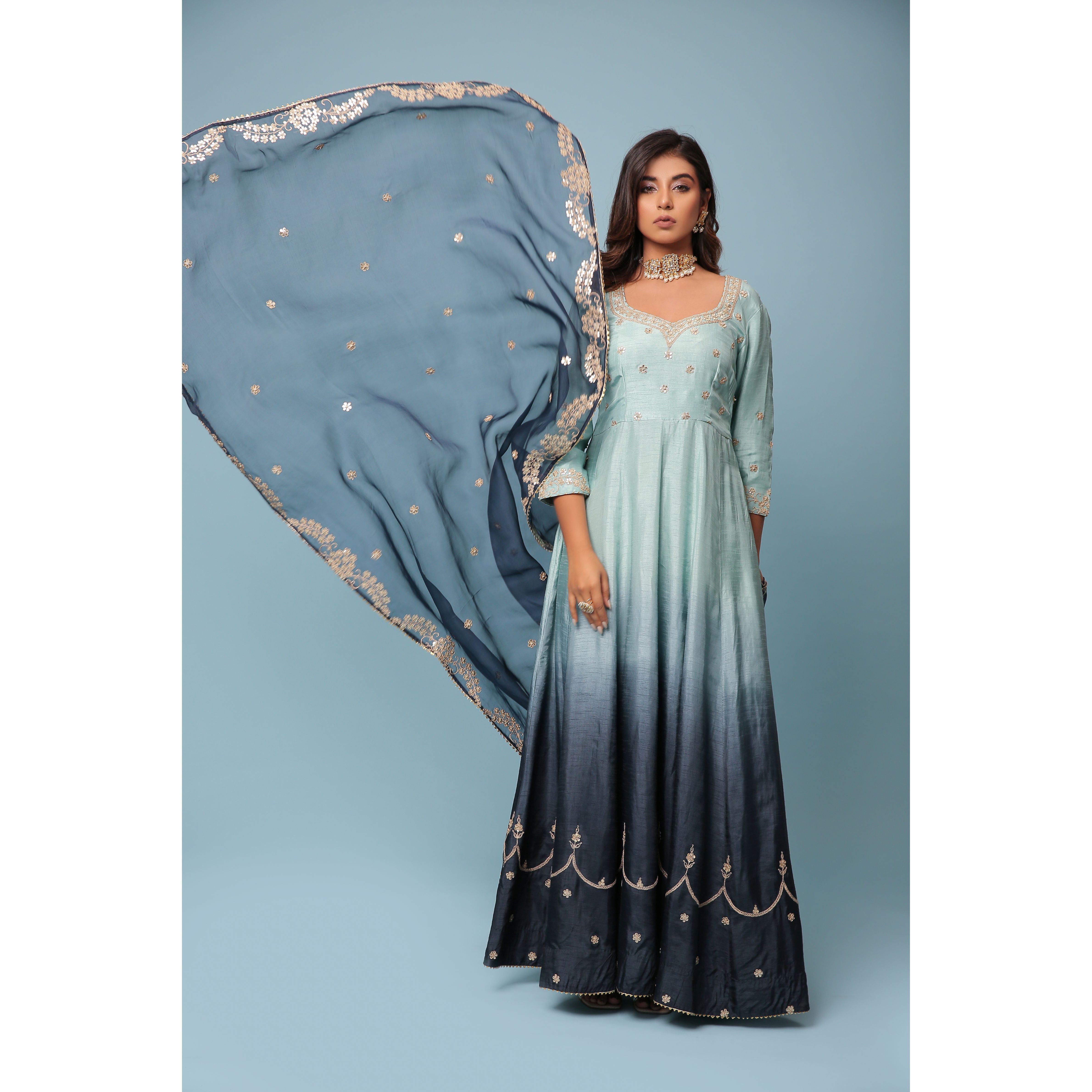 Anarkali With Organga Dupatta