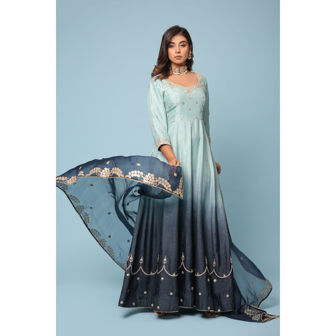 Anarkali With Organga Dupatta