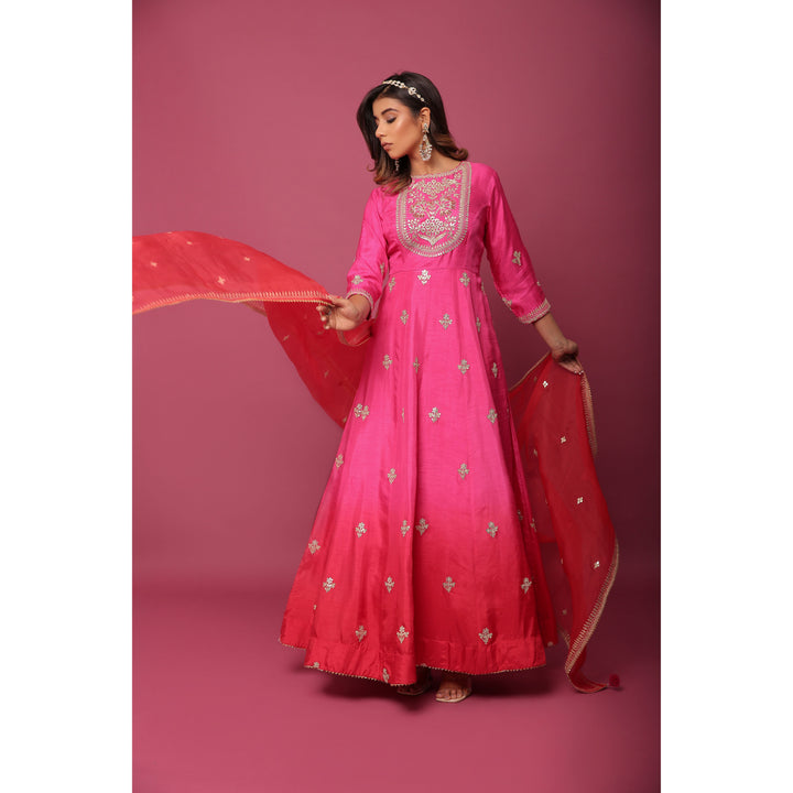 Anarkali With Organza Dupatta