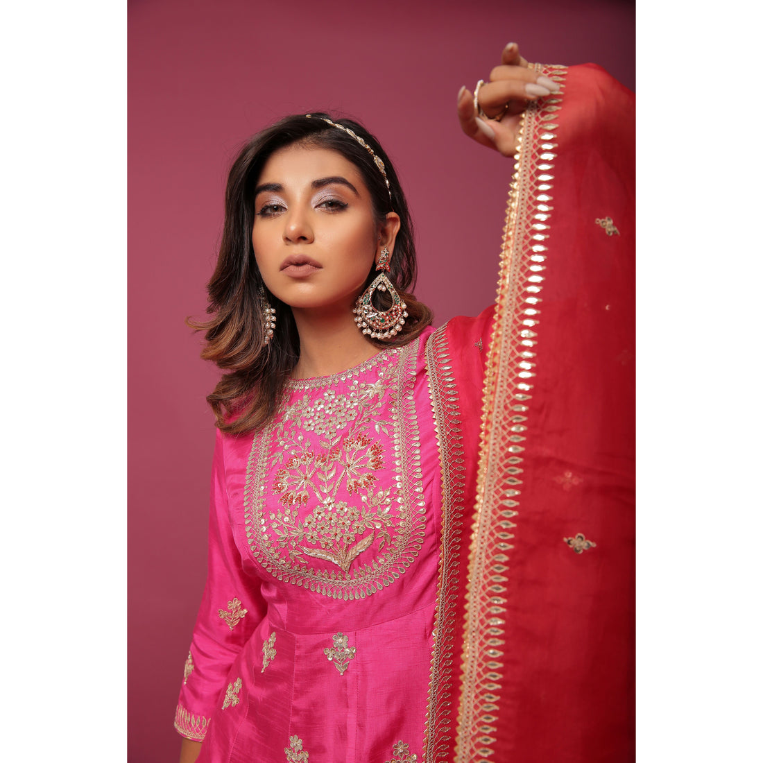 Anarkali With Organza Dupatta
